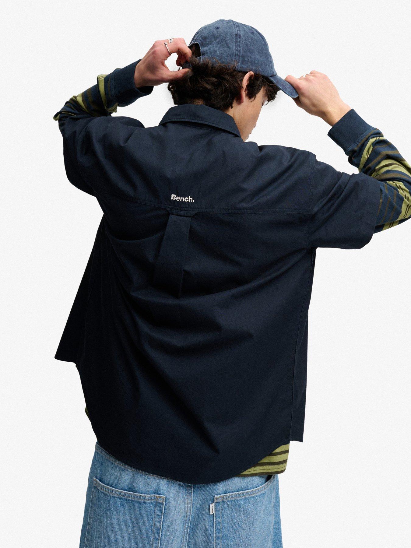Image 2 of 4 of Superdry Mechanic Short Sleeve Boxy Shirt - Navy
