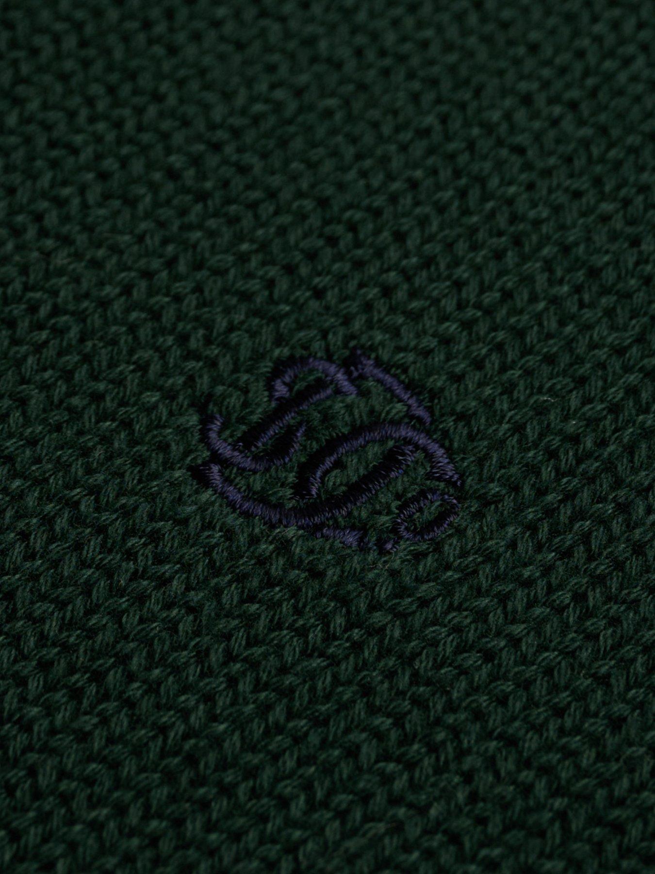 Image 6 of 7 of Superdry Superdry Cotton Button Henley Jumper - Green