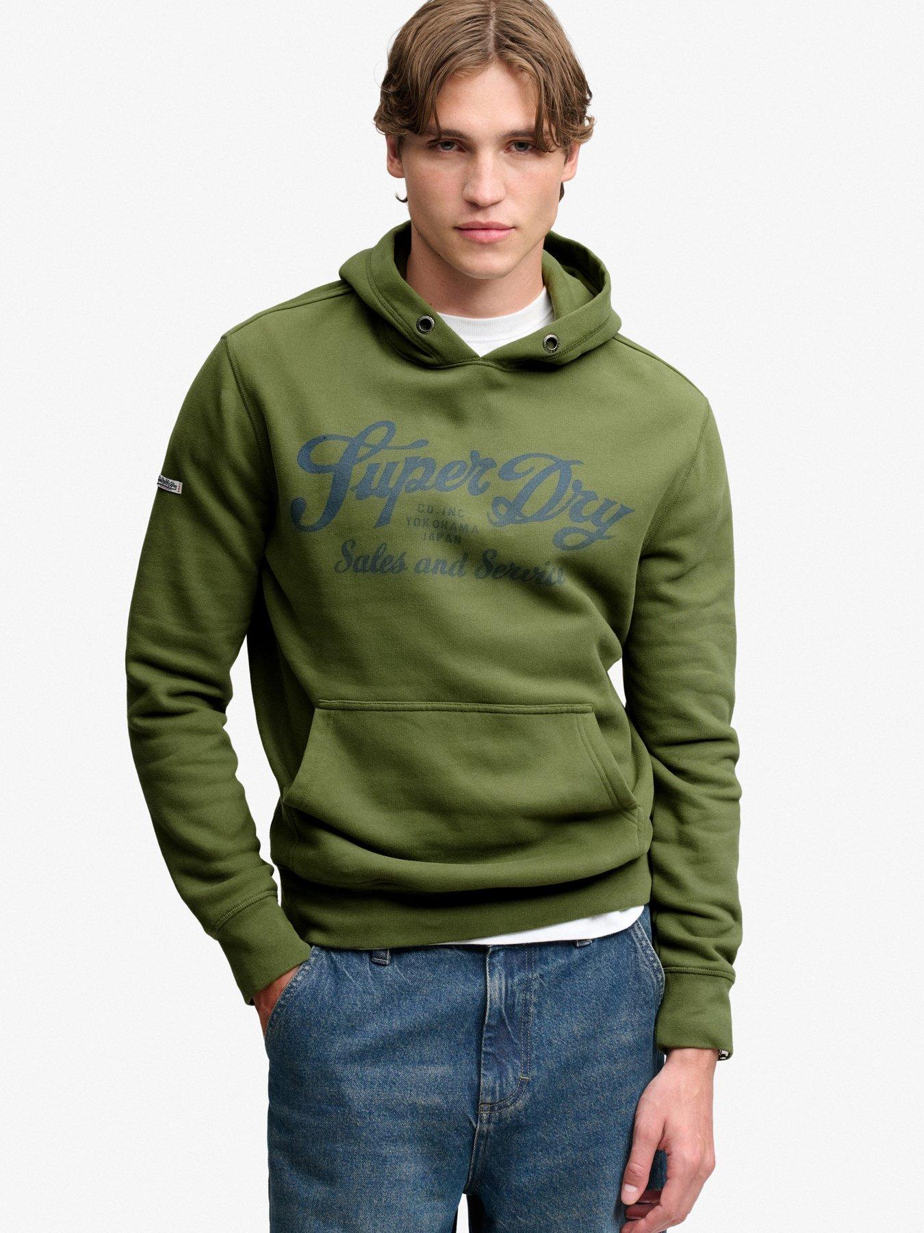 Image 1 of 6 of Superdry Superdry Vintage Script Hoodie - Green