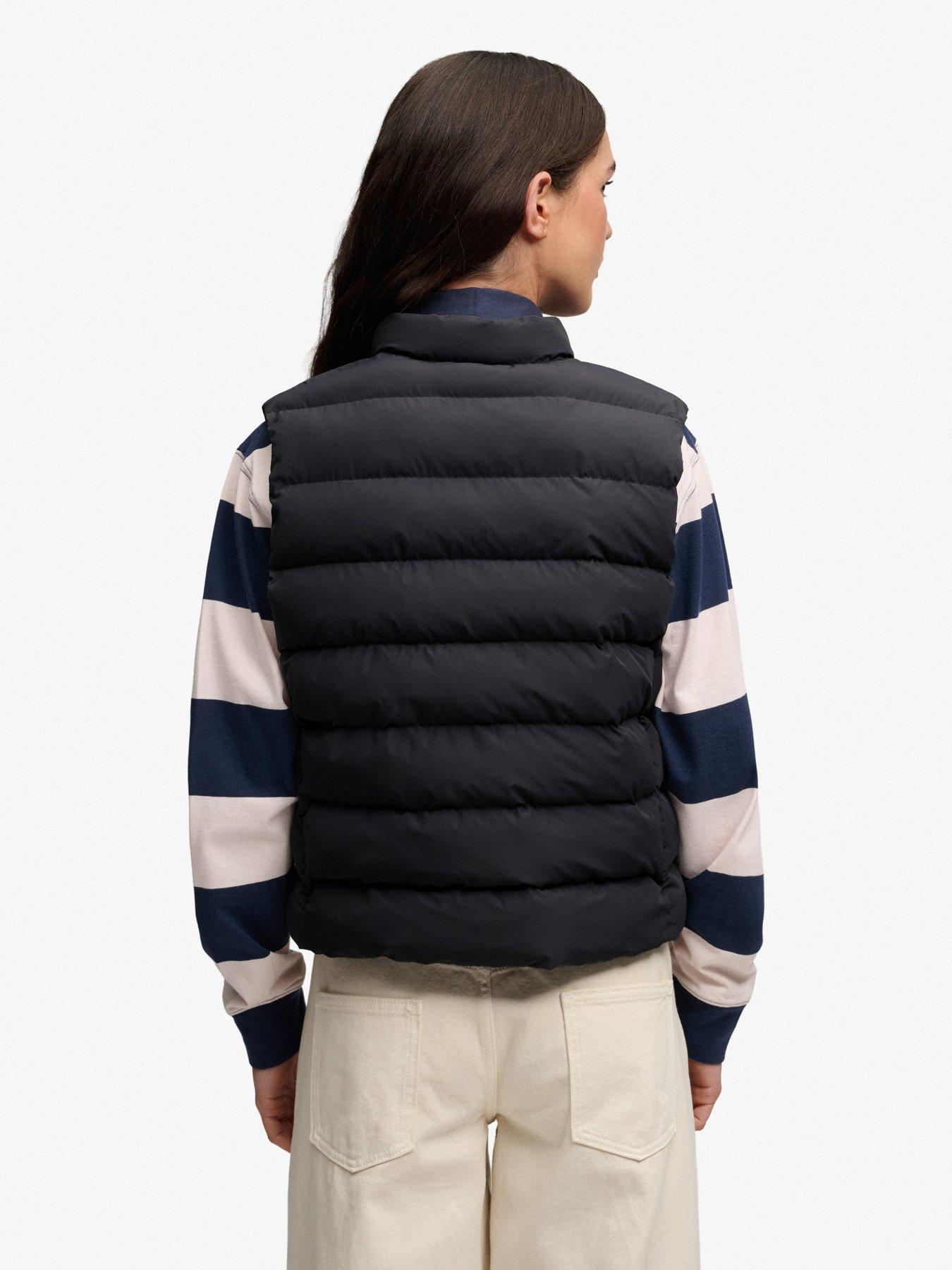 Image 2 of 6 of Superdry Superdry Entry Padded Snap Gilet - Black