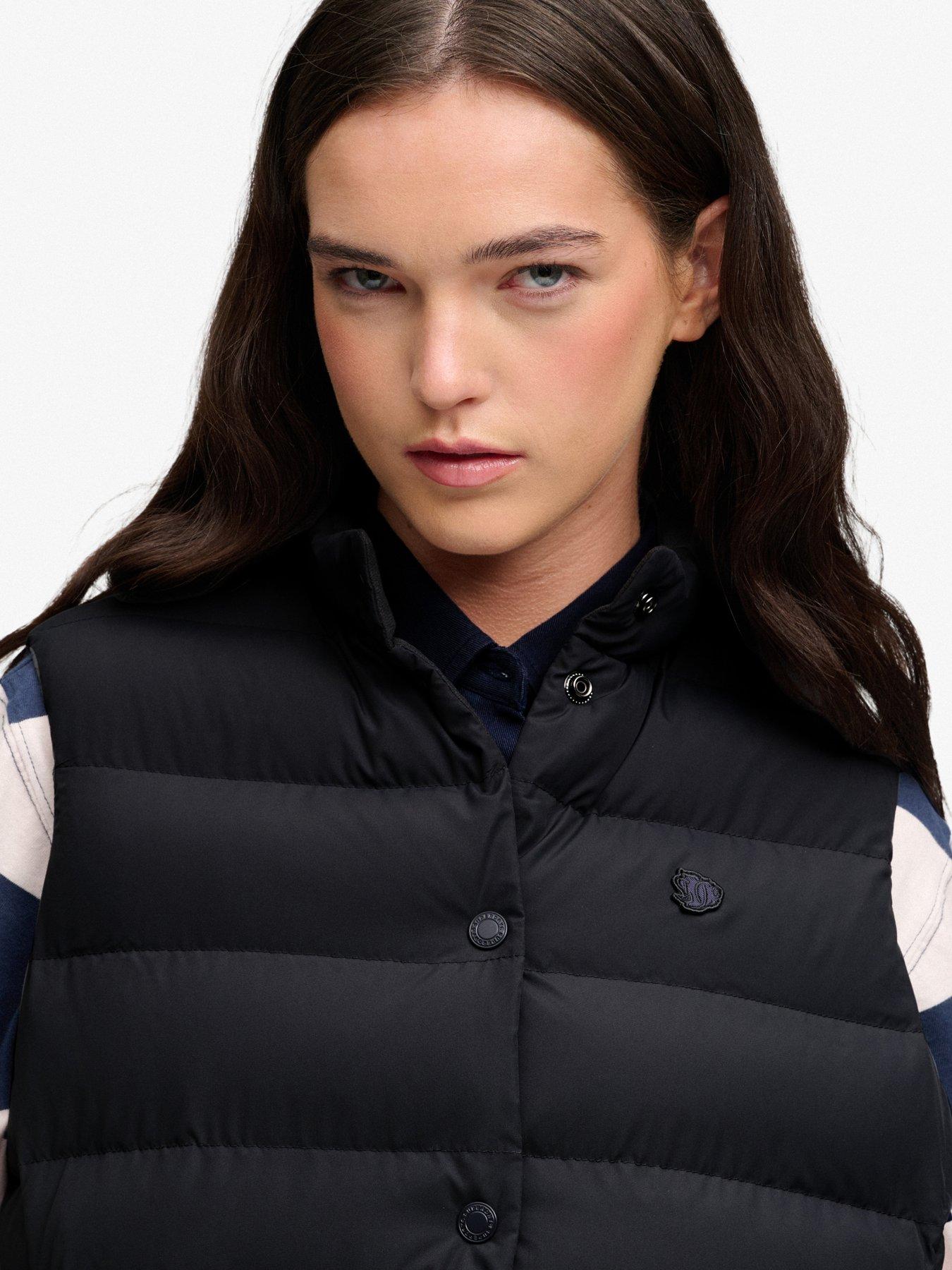 Image 4 of 6 of Superdry Superdry Entry Padded Snap Gilet - Black