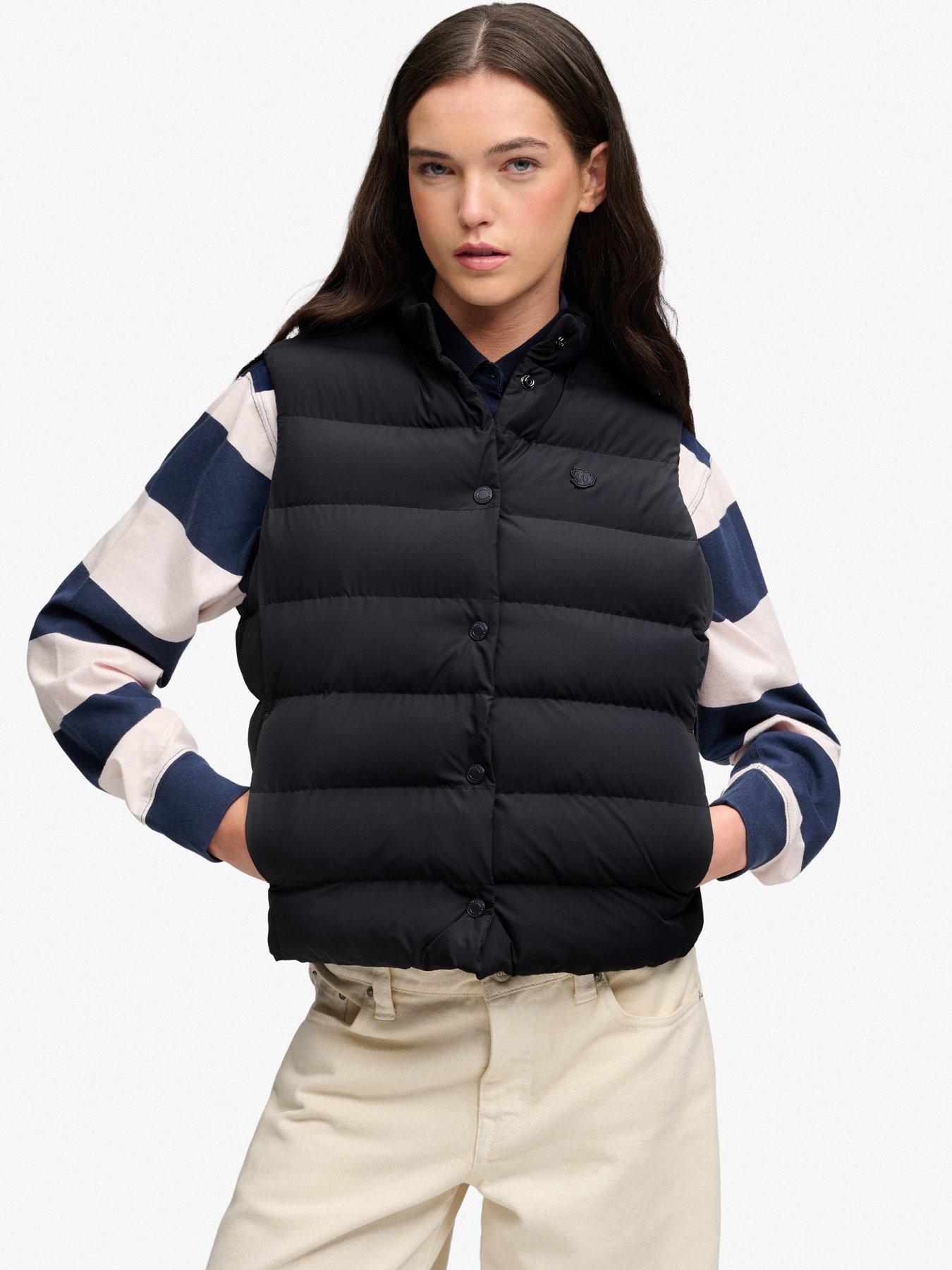 Image 5 of 6 of Superdry Superdry Entry Padded Snap Gilet - Black