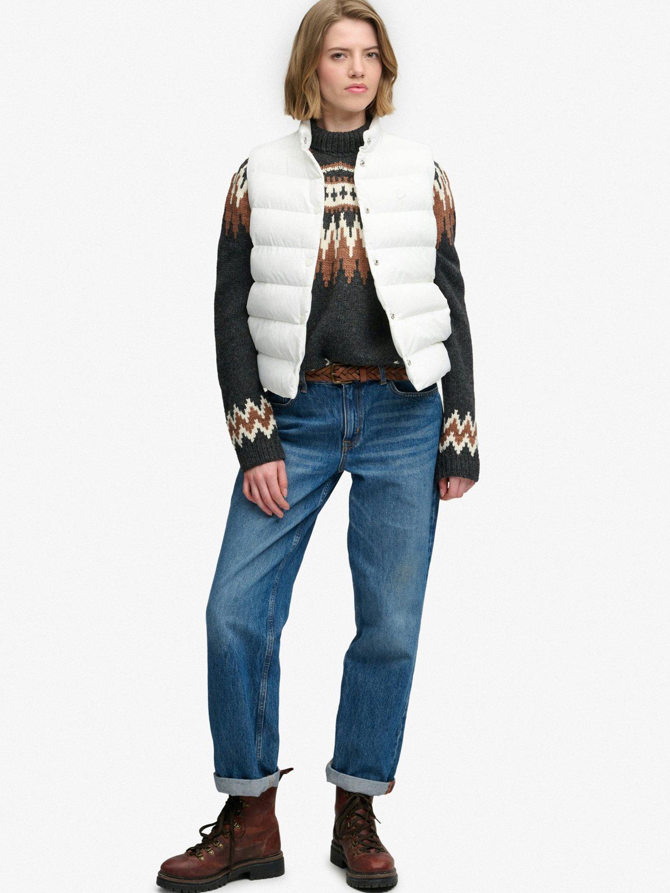 Image 3 of 7 of Superdry Superdry Entry Padded Snap Gilet - White