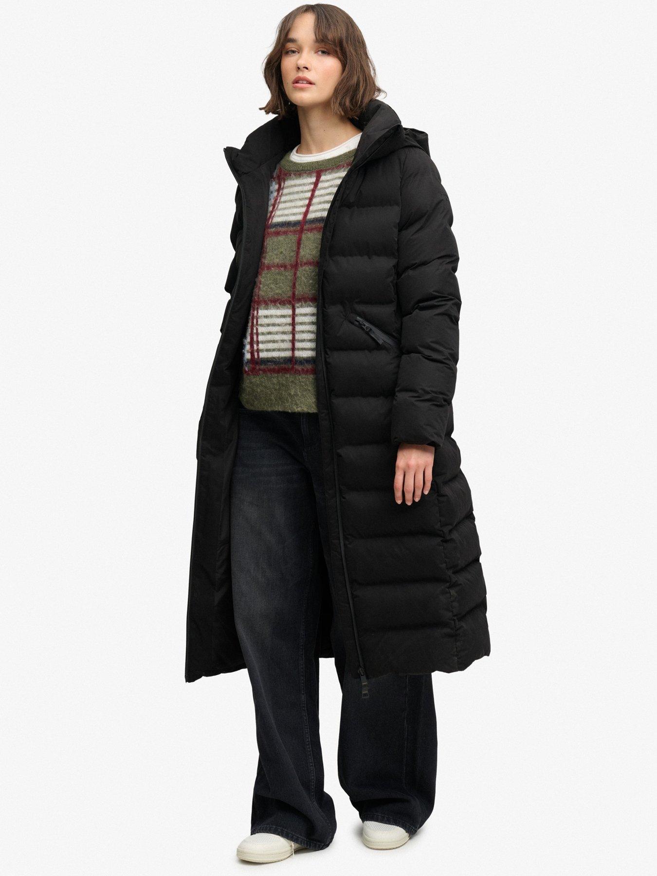 Image 5 of 7 of Superdry Superdry City Longline Microfibre Jacket - Black