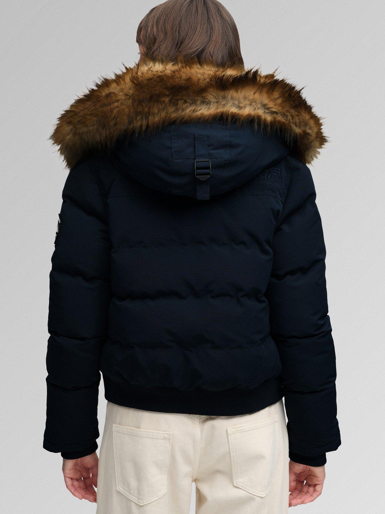 Image 2 of 7 of Superdry Superdry Everest Hooded Bomber Jacket - Navy