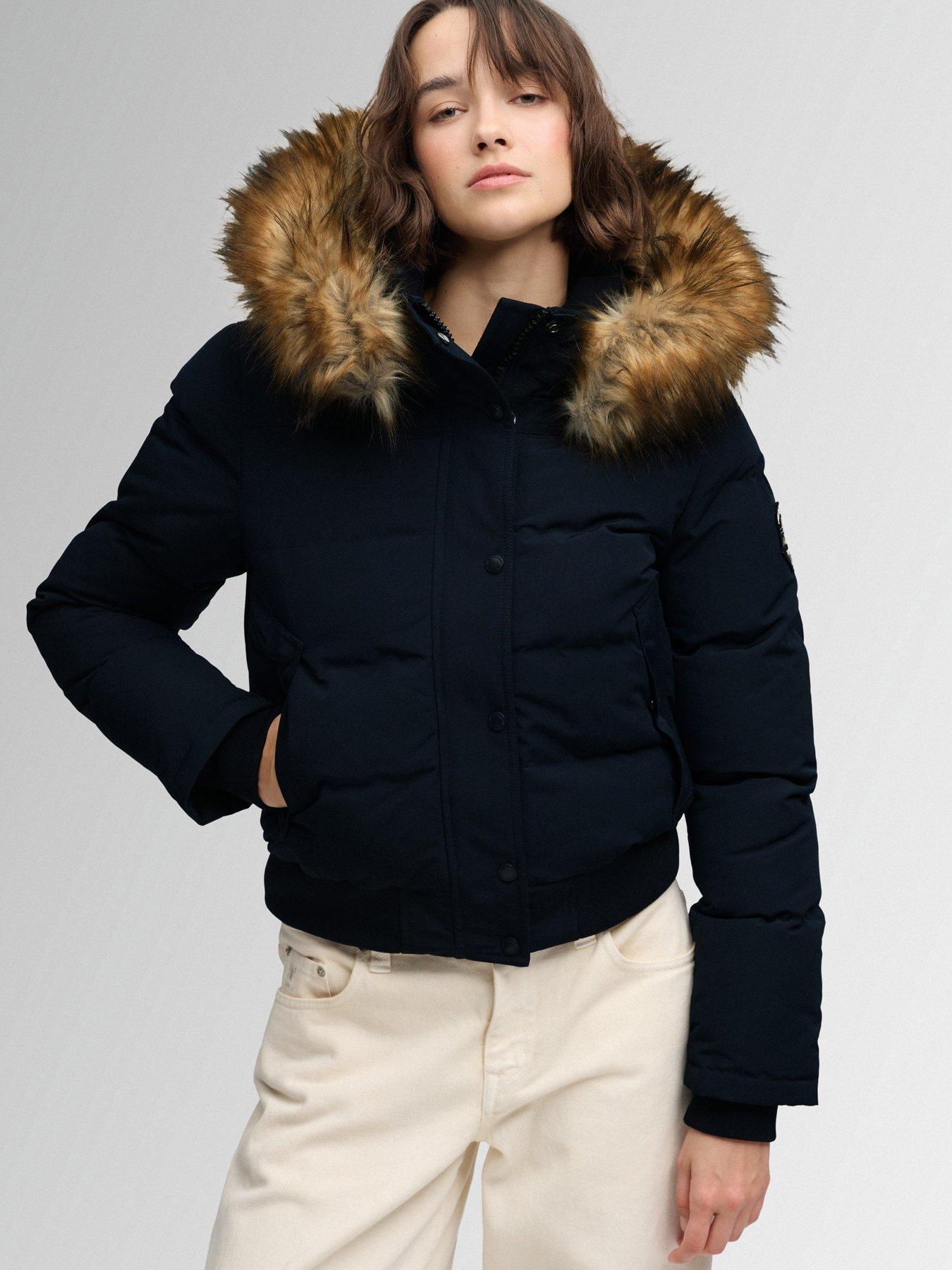 Image 5 of 7 of Superdry Superdry Everest Hooded Bomber Jacket - Navy