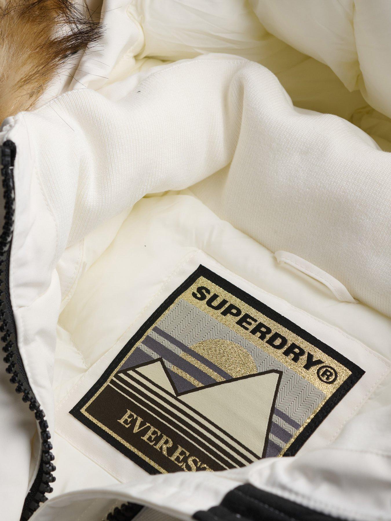 Image 7 of 7 of Superdry Superdry Everest Hooded Bomber Jacket - Off White