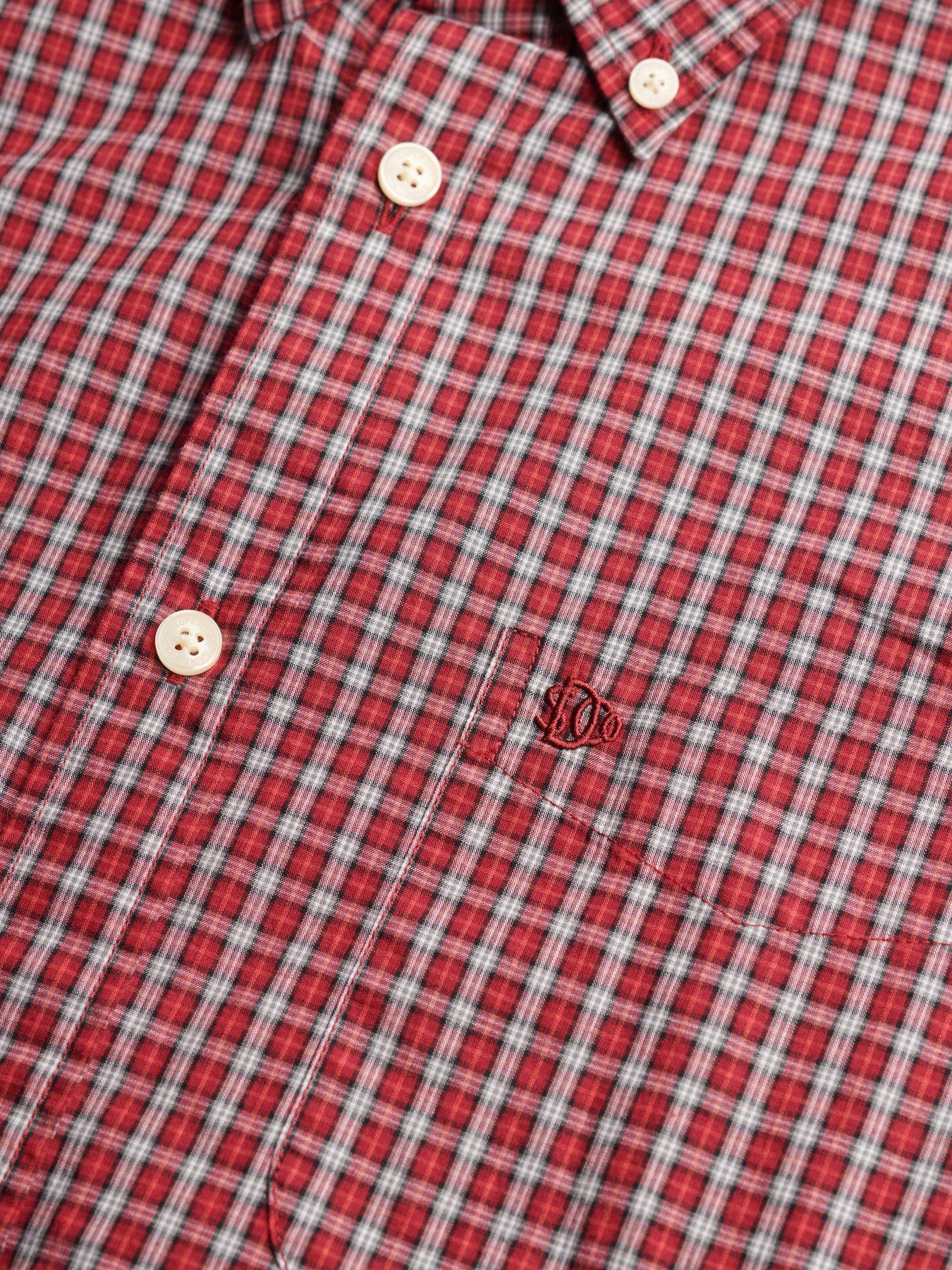 Image 6 of 6 of Superdry Preppy Poplin Long Sleeve Shirt - Red