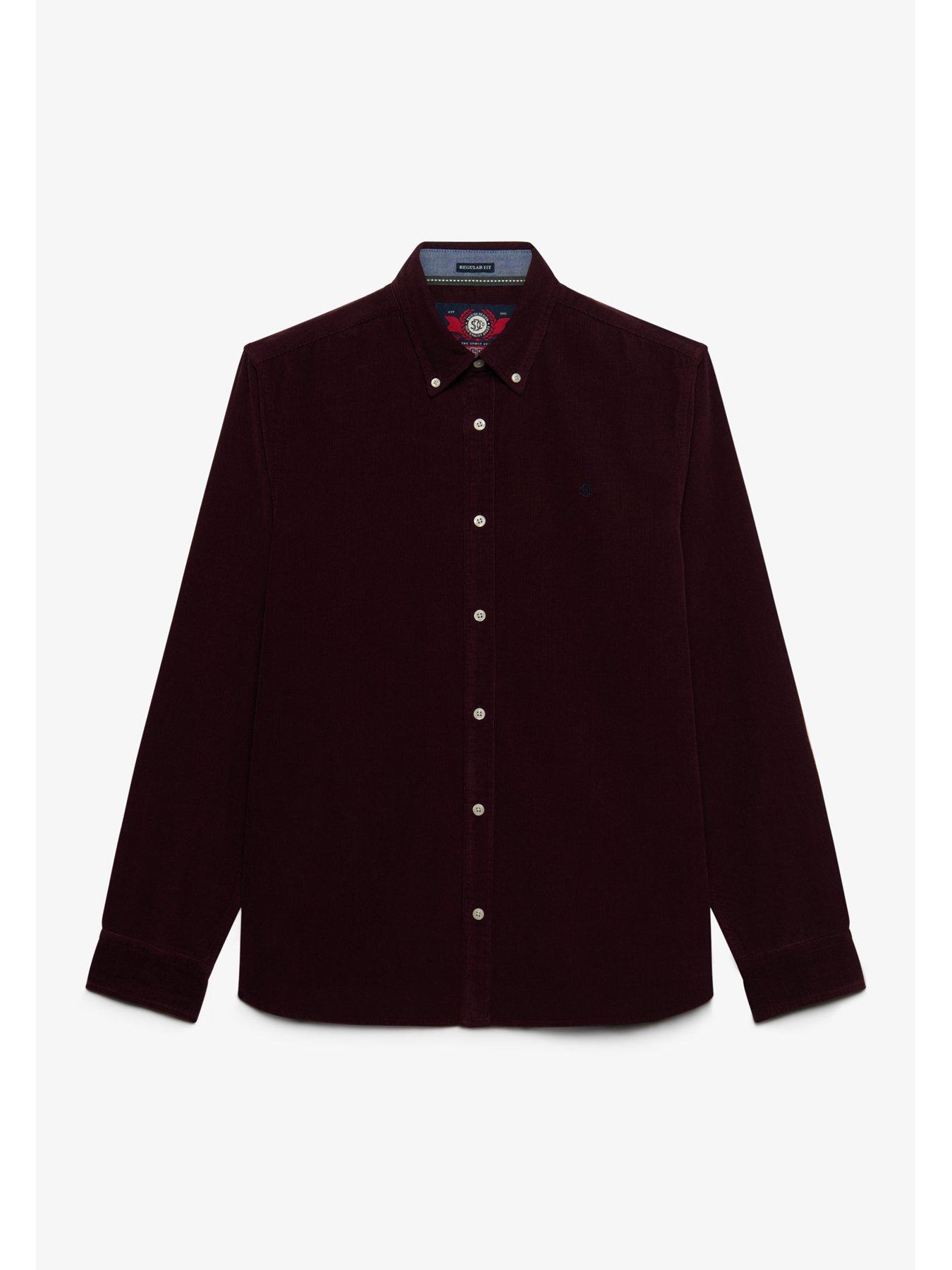 Image 7 of 7 of Superdry Superdry Classic Needle Cord Shirt - Dark Red