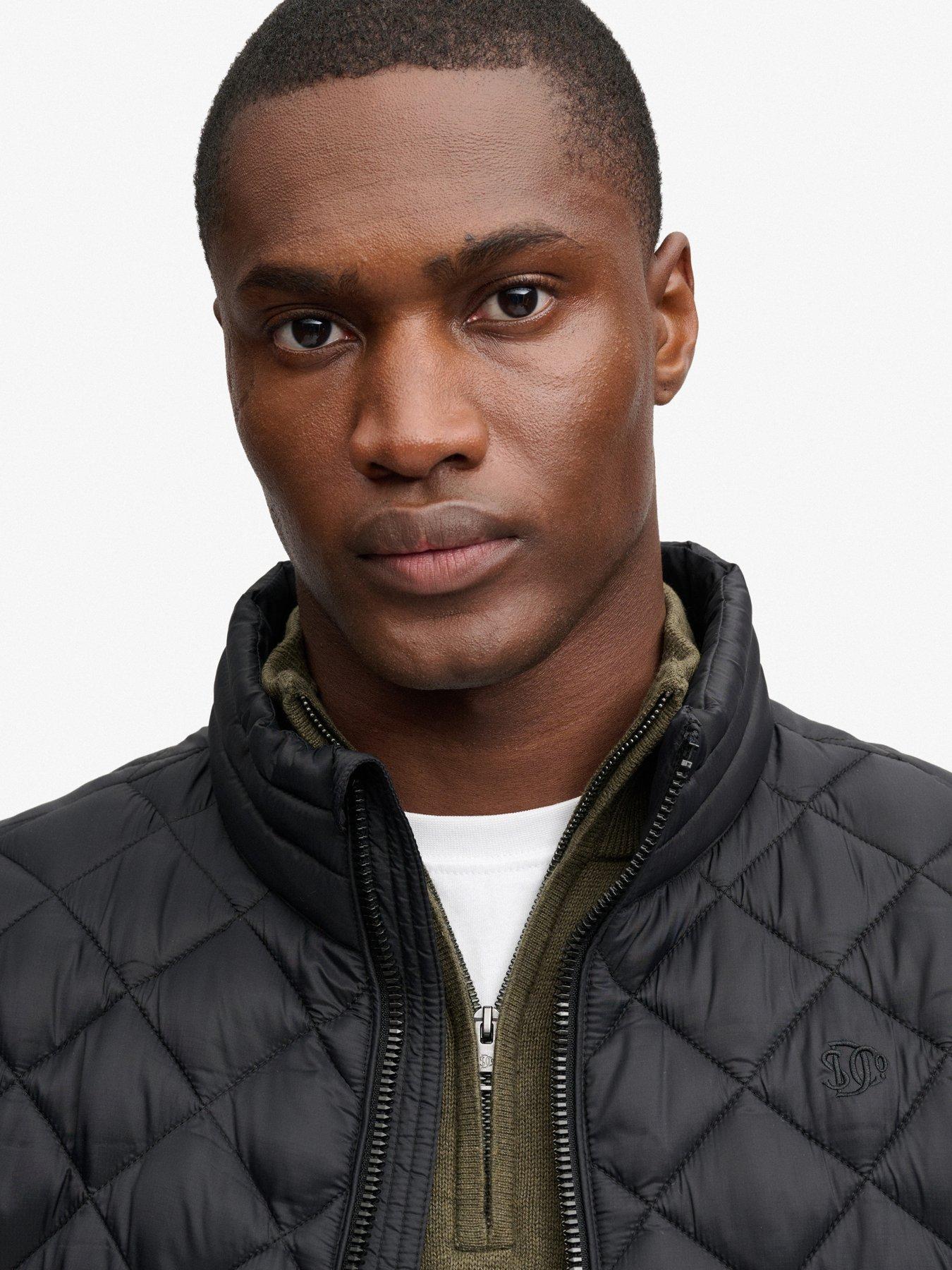 Image 6 of 7 of Superdry Mens Fuji Diamond Quilted Lightweight Jacket - Black
