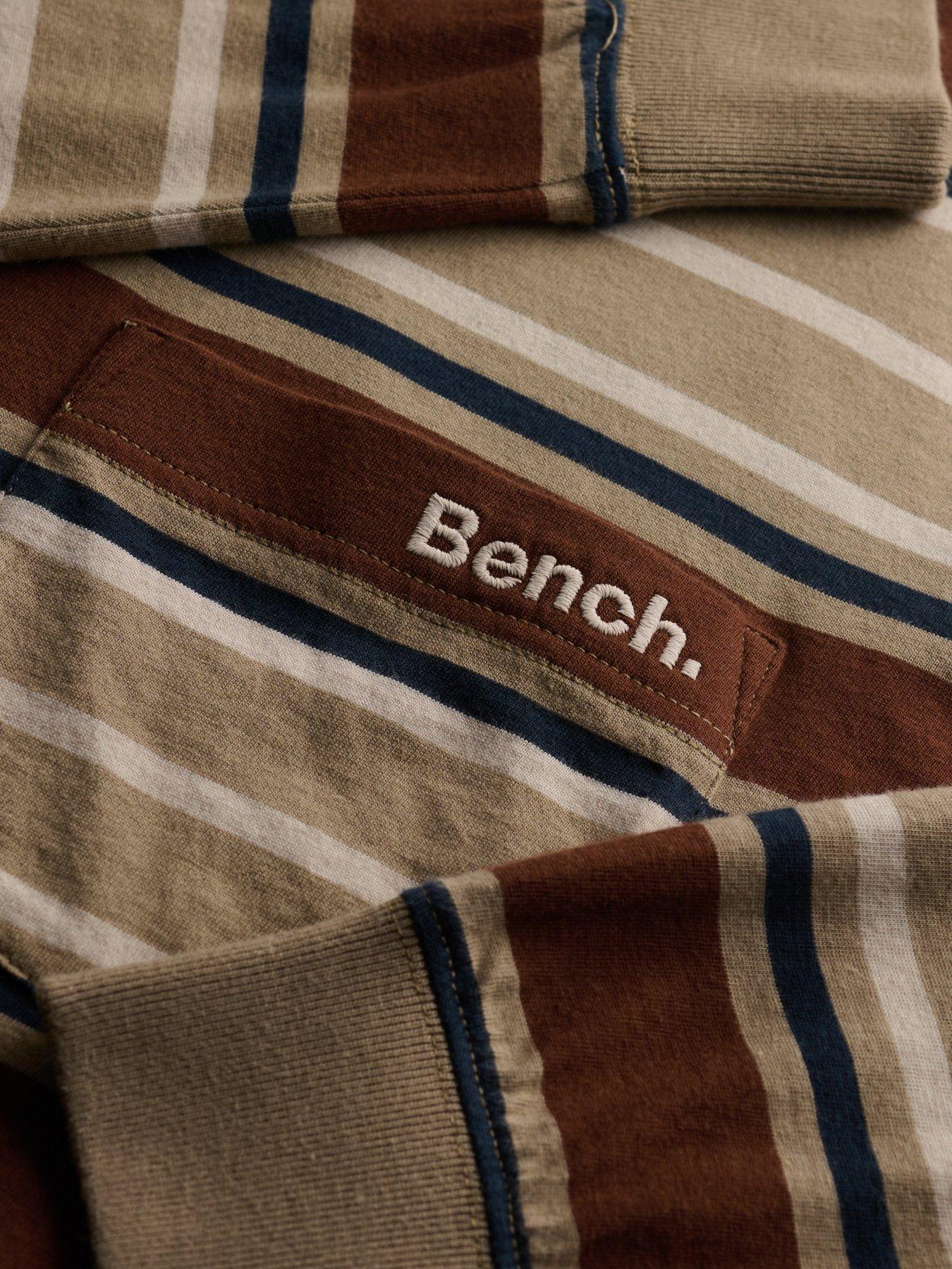Image 5 of 5 of Superdry Mens Oversized Stripe Long Sleeve T-Shirt - Brown