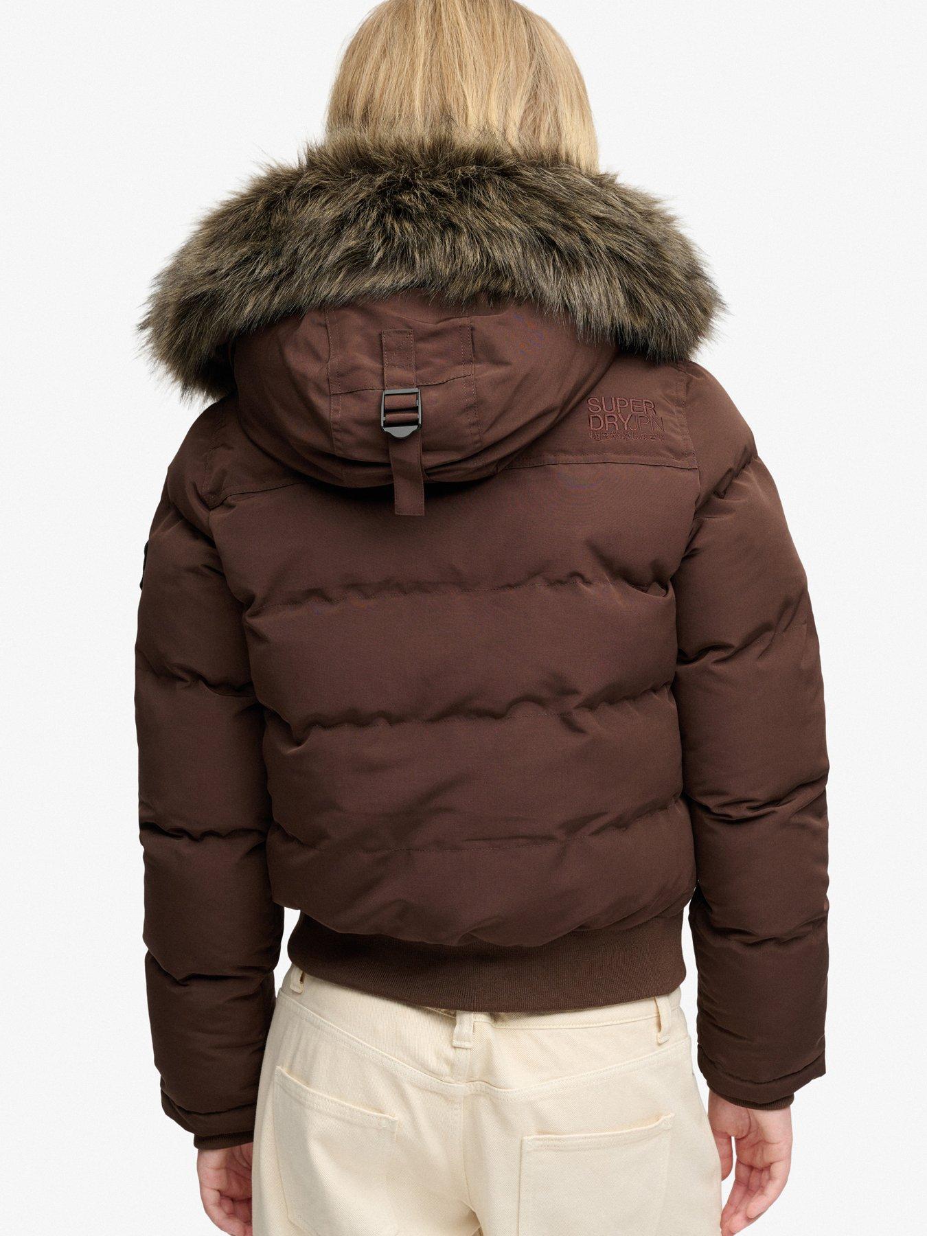 Image 2 of 7 of Superdry Superdry Everest Hooded Bomber Jacket - Brown
