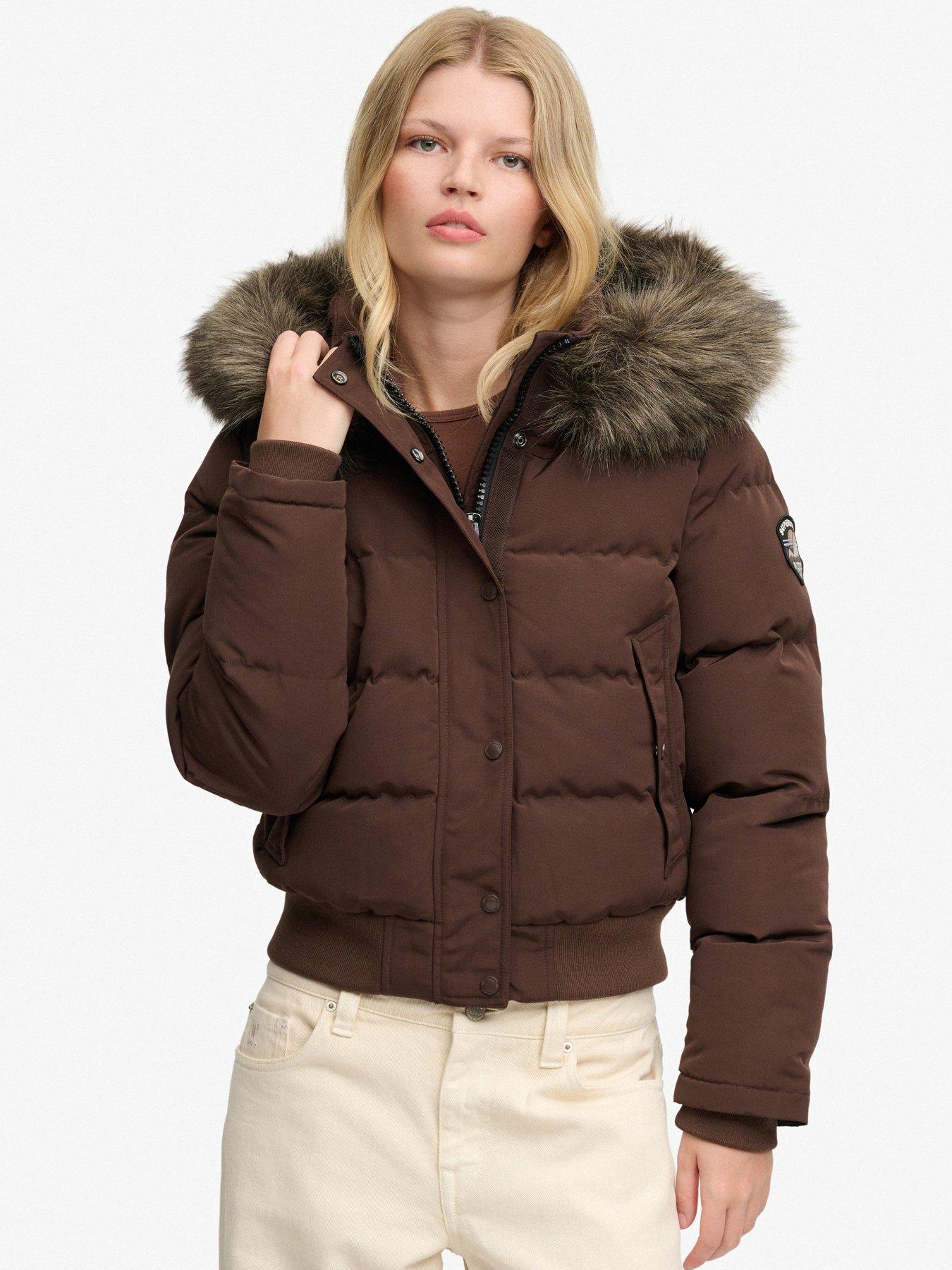 Image 5 of 7 of Superdry Superdry Everest Hooded Bomber Jacket - Brown