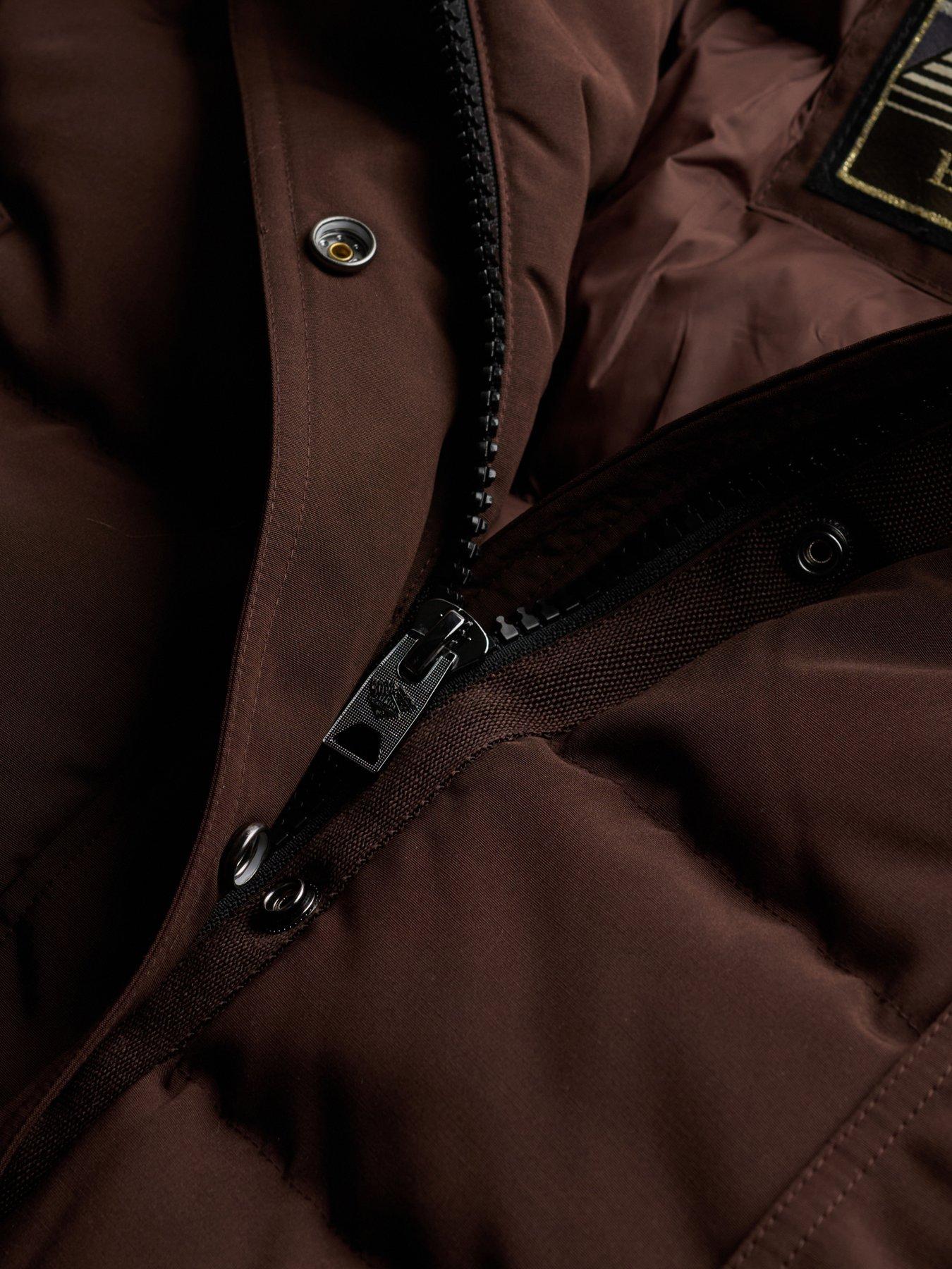 Image 7 of 7 of Superdry Superdry Everest Hooded Bomber Jacket - Brown