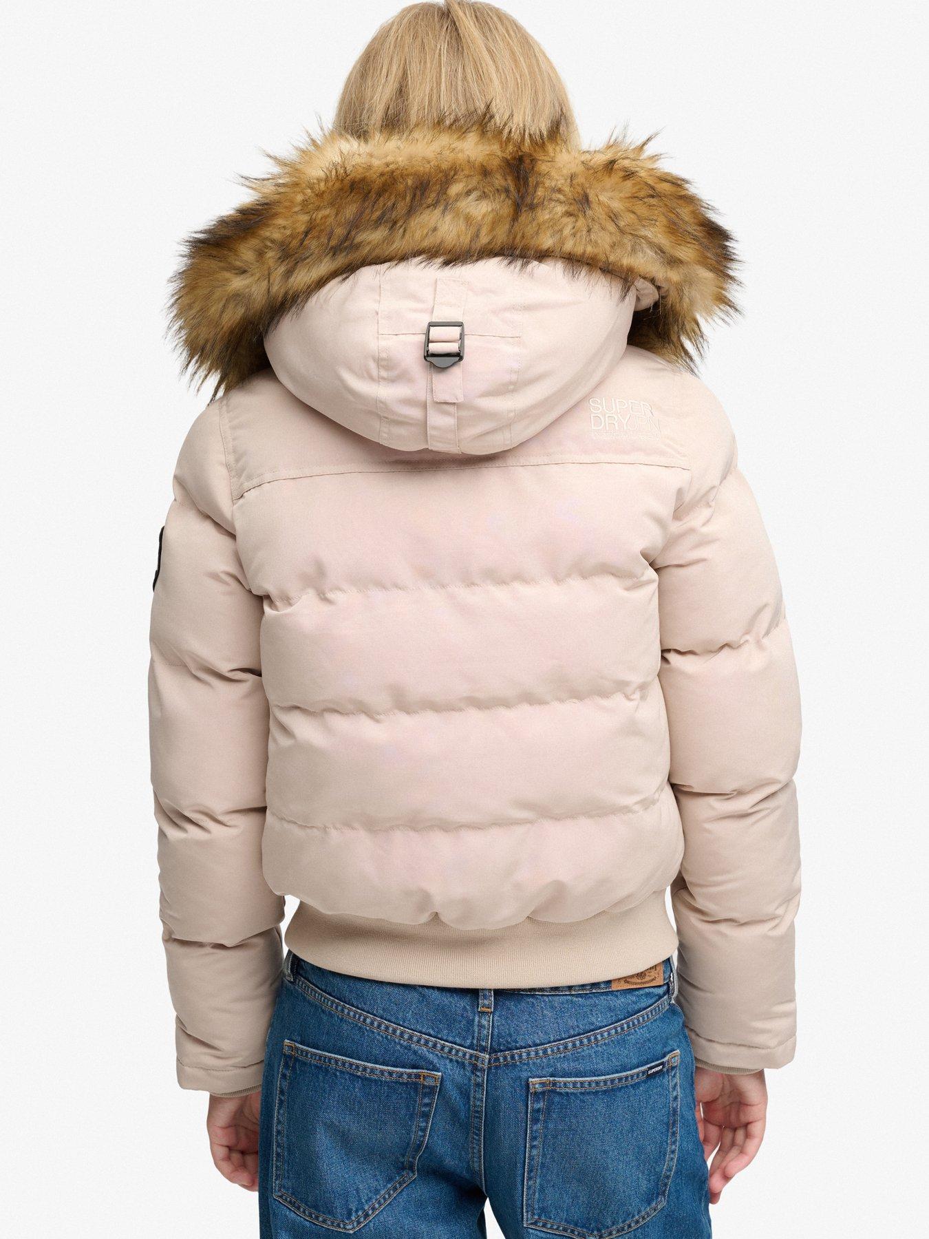 Image 2 of 5 of Superdry Superdry Everest Hooded Bomber Jacket - Beige
