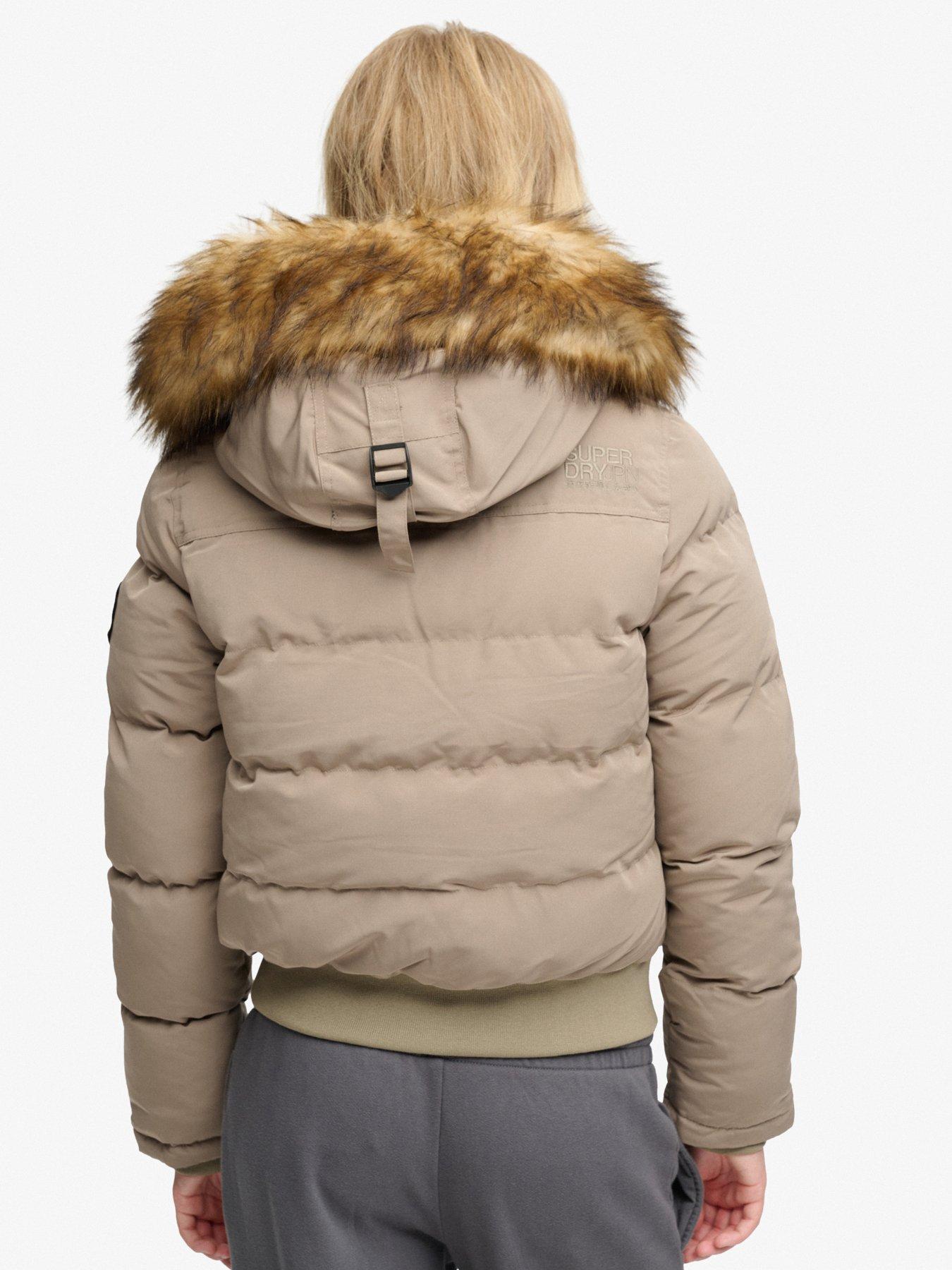 Image 2 of 6 of Superdry Superdry Everest Hooded Bomber Jacket - Brown