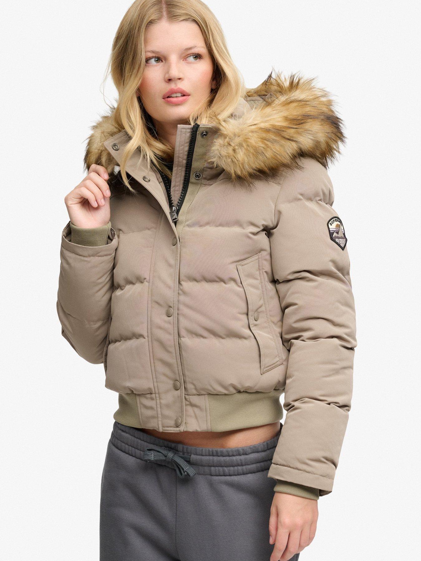 Image 5 of 6 of Superdry Superdry Everest Hooded Bomber Jacket - Brown