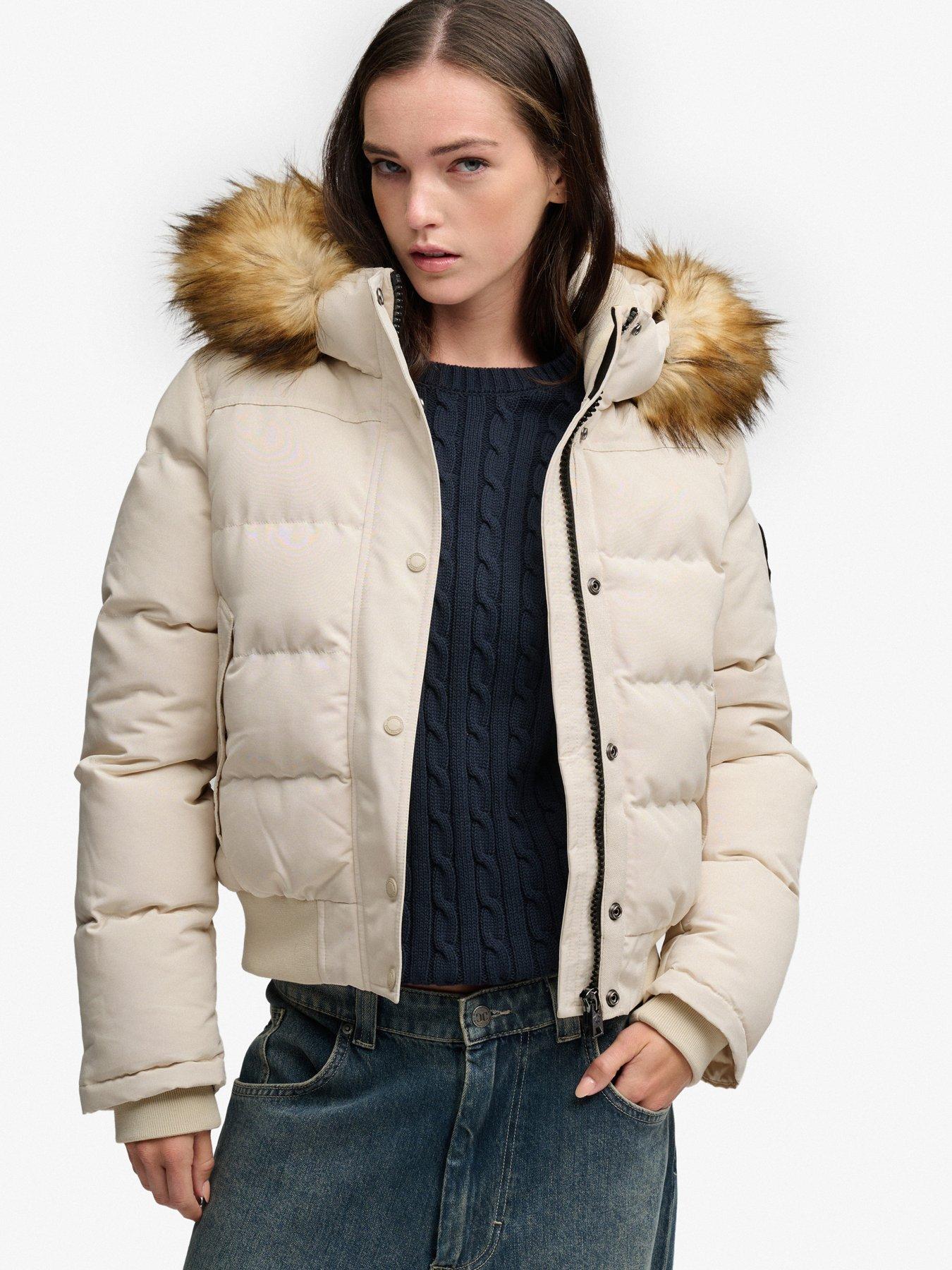Image 1 of 6 of Superdry Superdry Everest Hooded Bomber Jacket - Grey