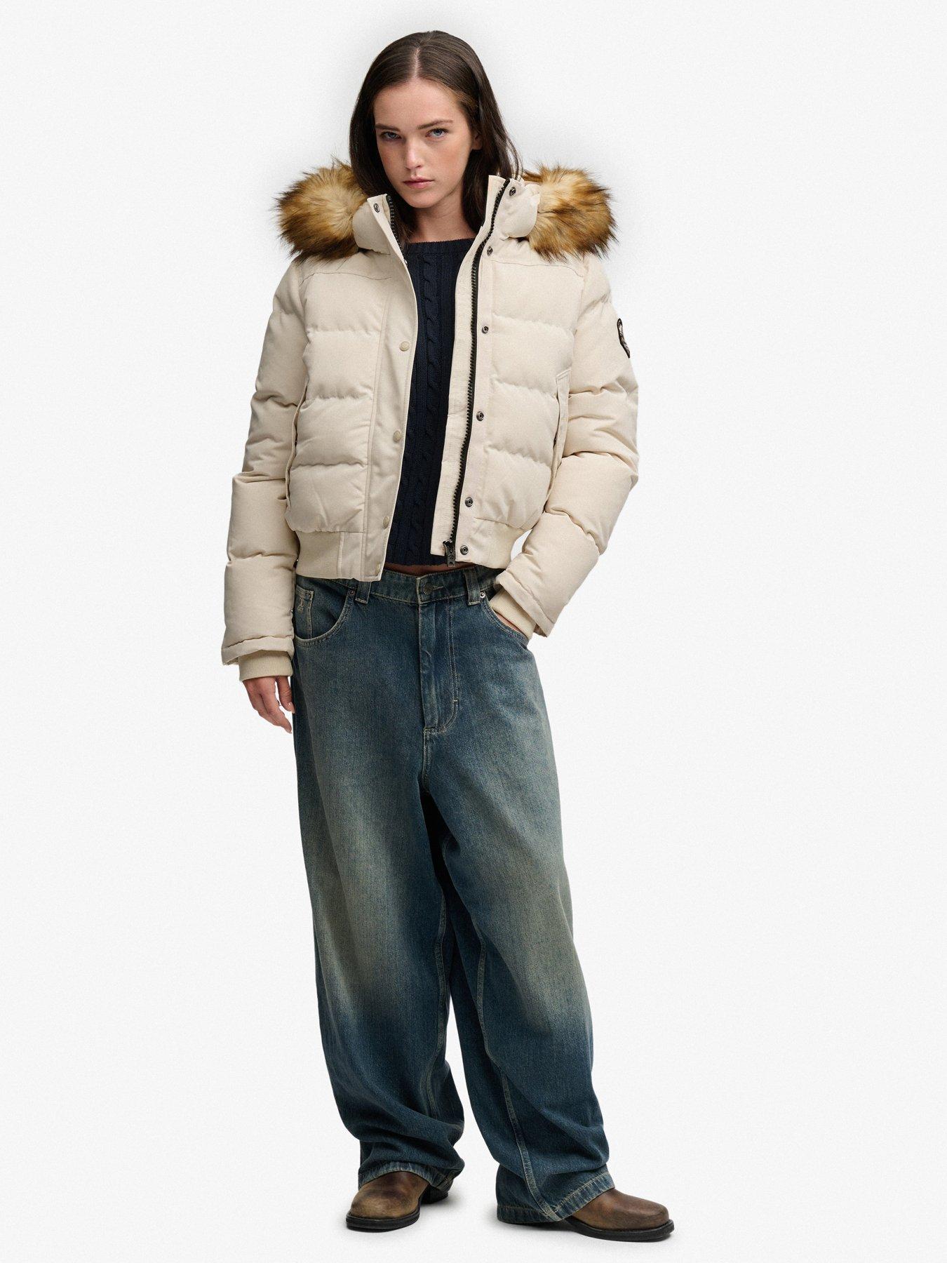 Image 3 of 6 of Superdry Superdry Everest Hooded Bomber Jacket - Grey