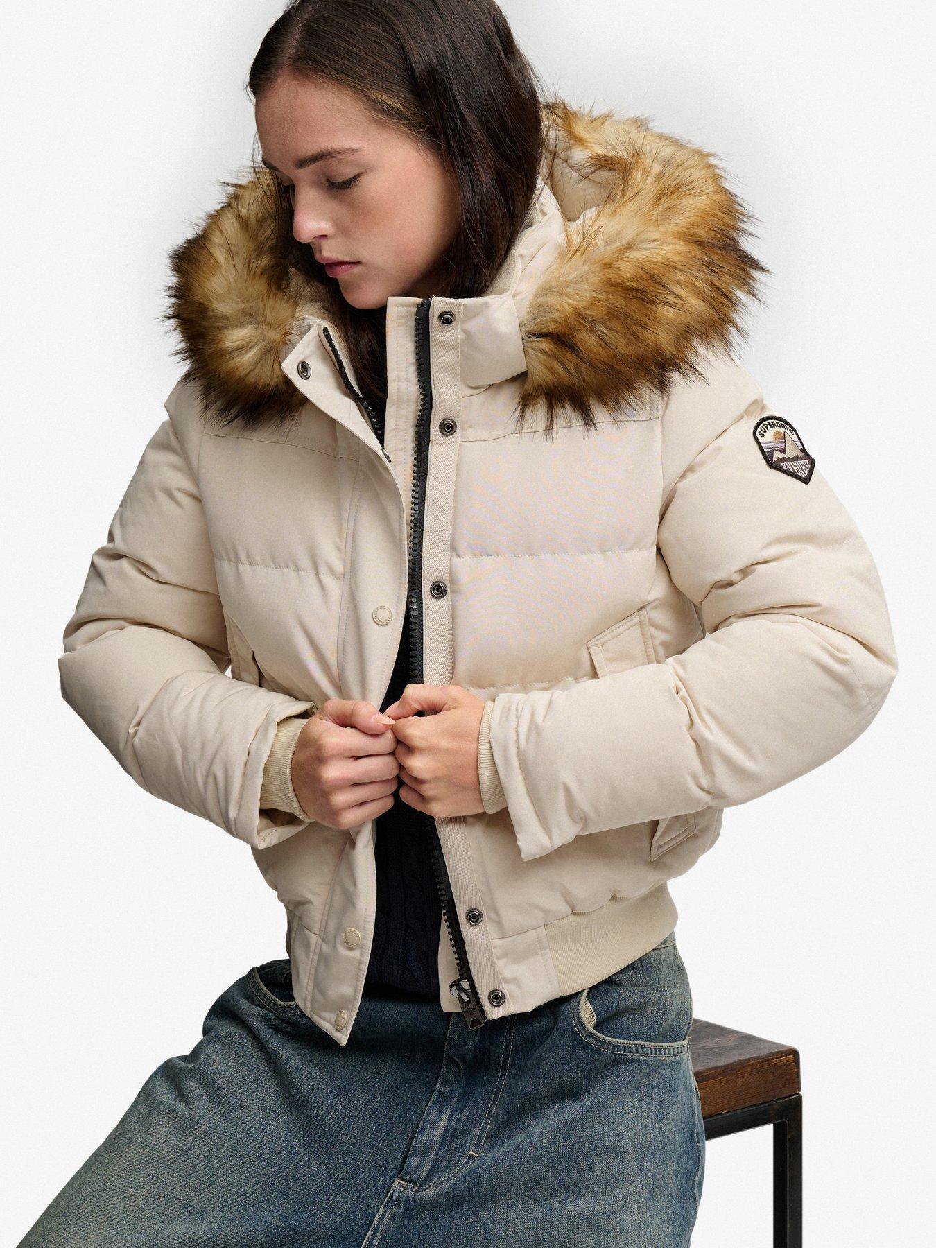 Image 4 of 6 of Superdry Superdry Everest Hooded Bomber Jacket - Grey