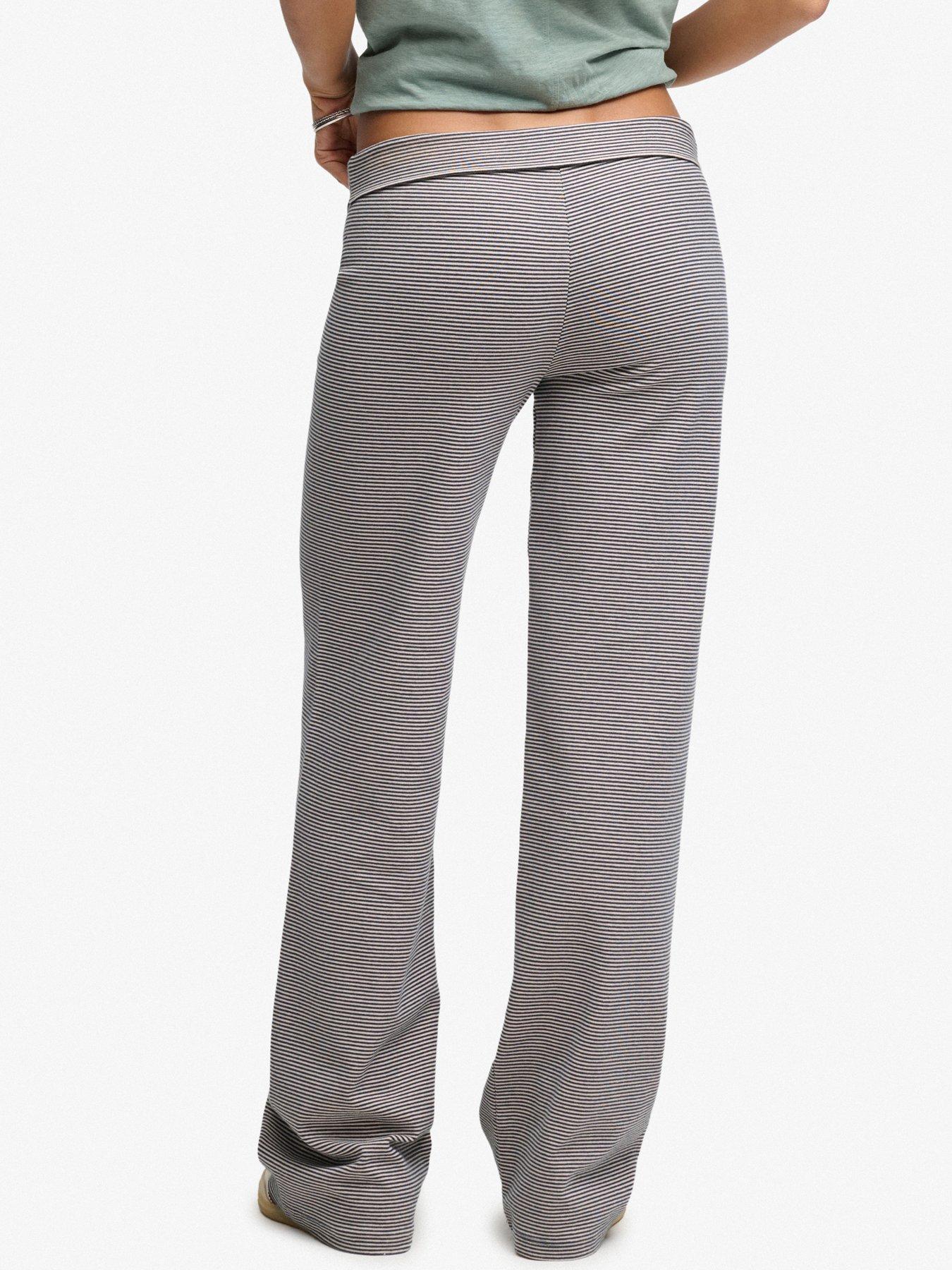 Image 2 of 6 of Superdry Womens Athletic Essentials Stripe Jersey Trousers - Navy