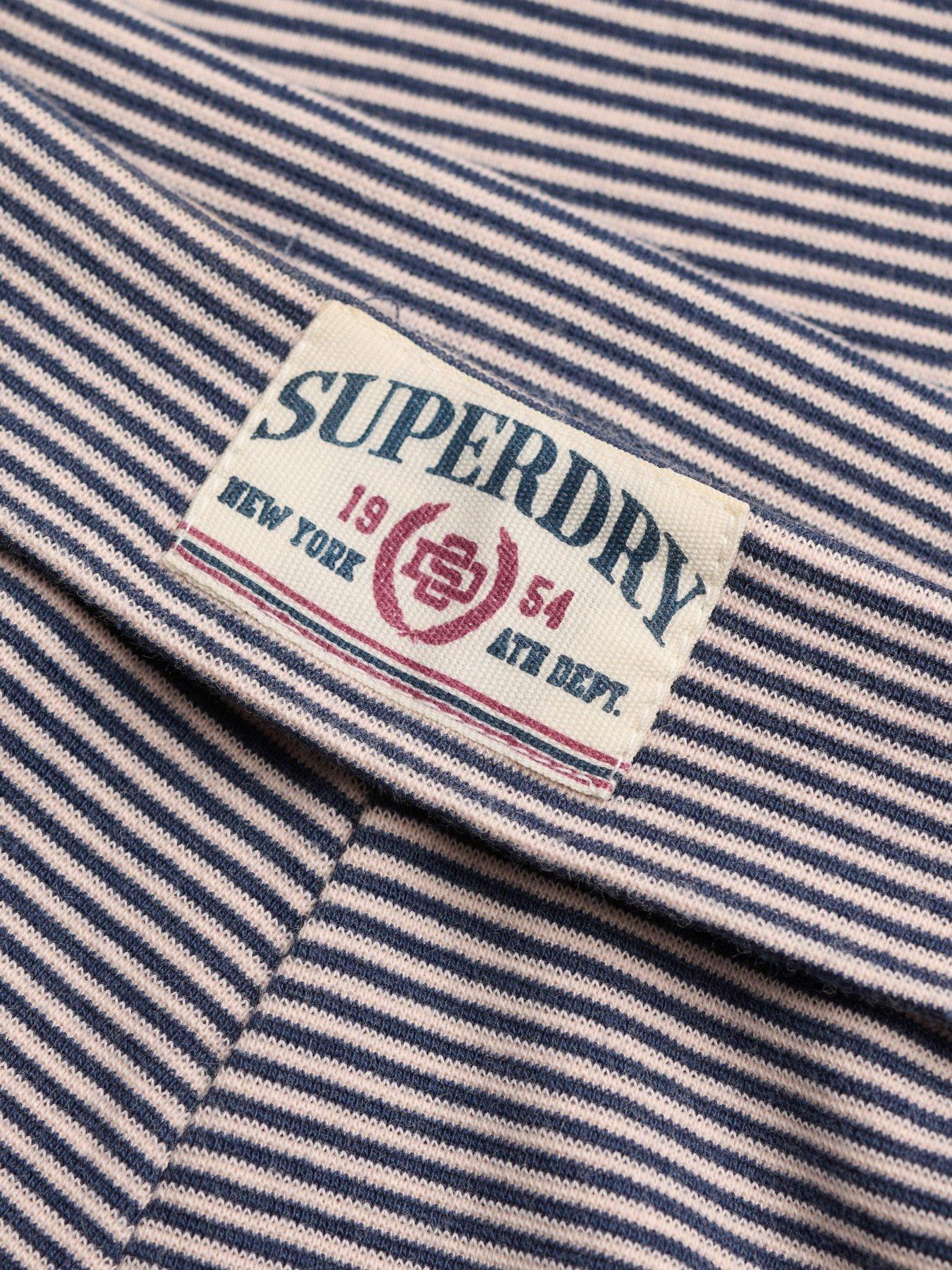 Image 5 of 6 of Superdry Womens Athletic Essentials Stripe Jersey Trousers - Navy