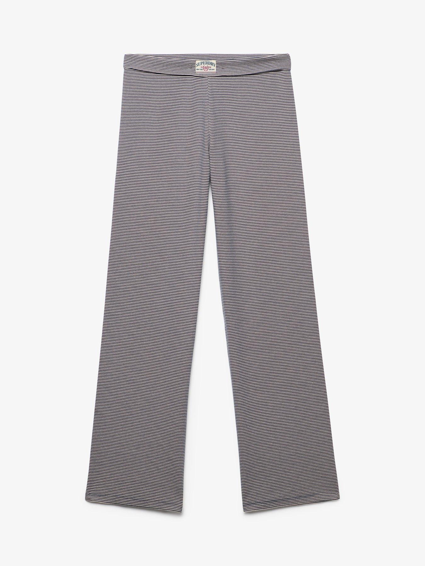 Image 6 of 6 of Superdry Womens Athletic Essentials Stripe Jersey Trousers - Navy
