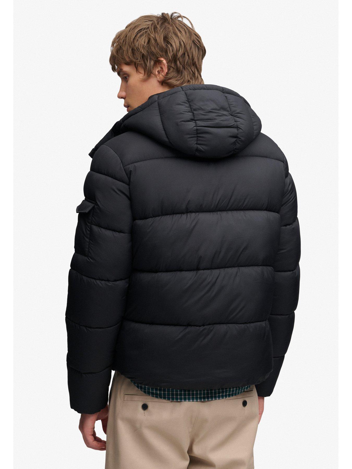 Image 2 of 7 of Superdry Mens Premium Ripstop Water-Repellent Puffer Jacket - Black