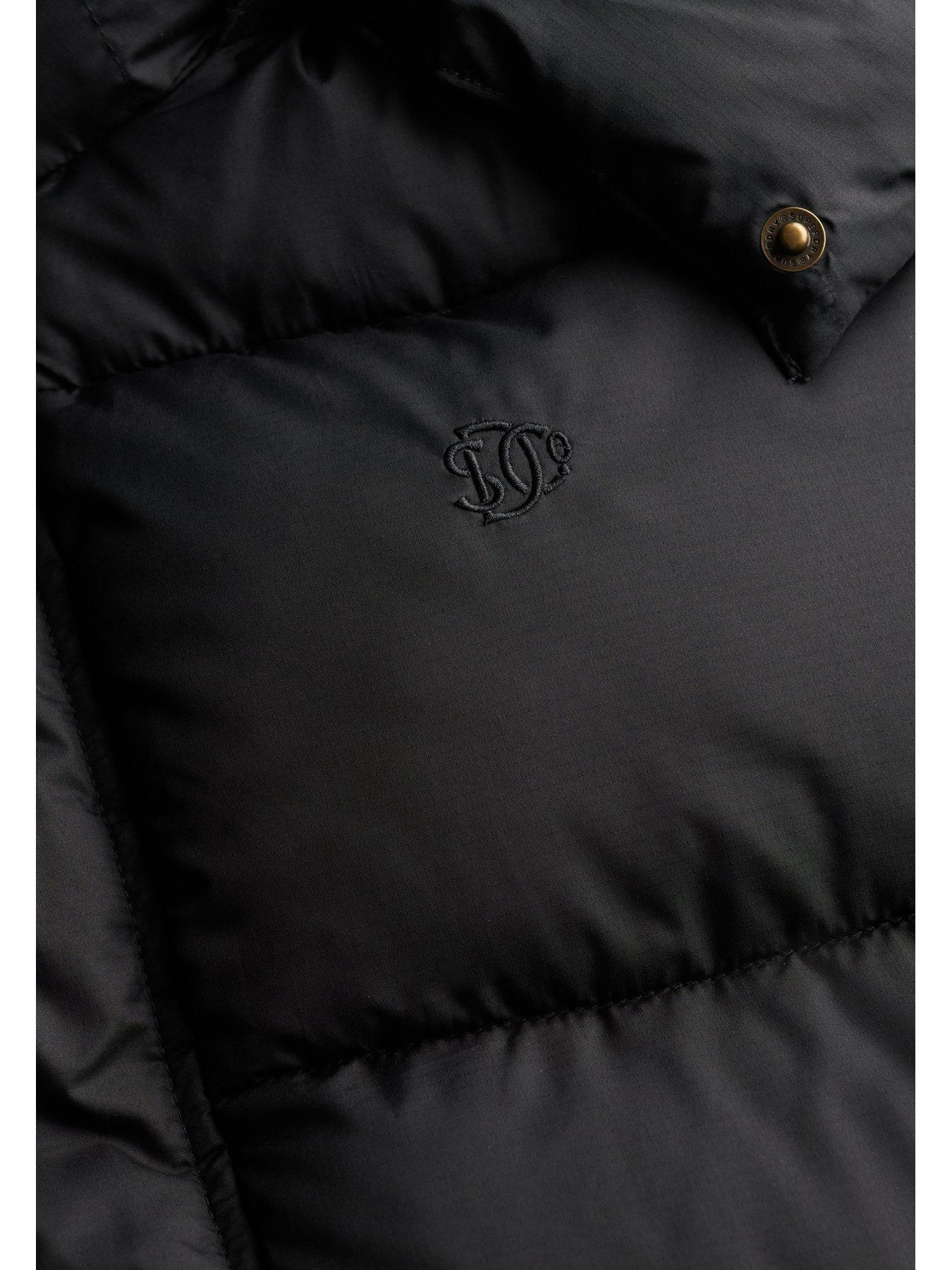 Image 6 of 7 of Superdry Mens Premium Ripstop Water-Repellent Puffer Jacket - Black