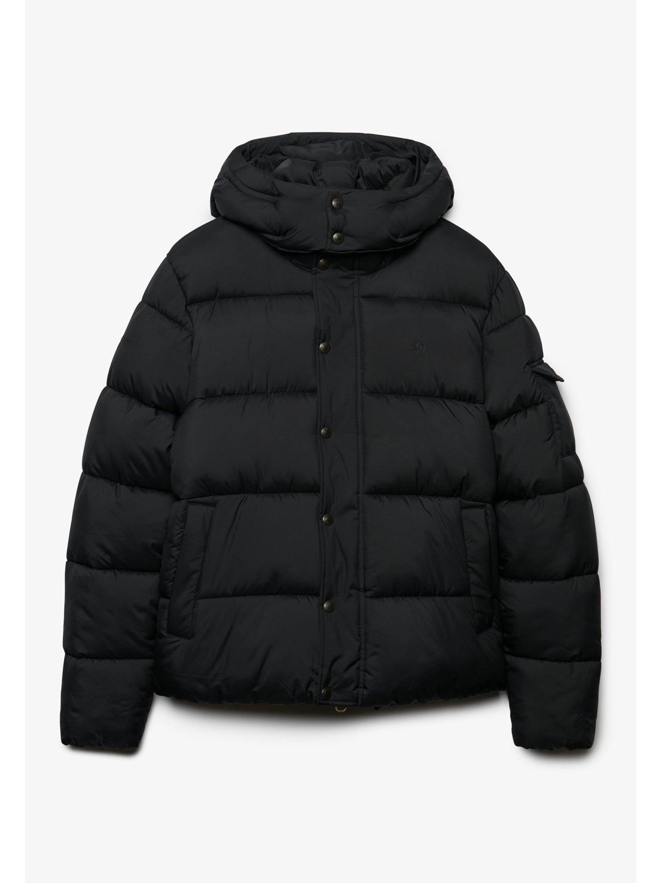 Image 7 of 7 of Superdry Mens Premium Ripstop Water-Repellent Puffer Jacket - Black