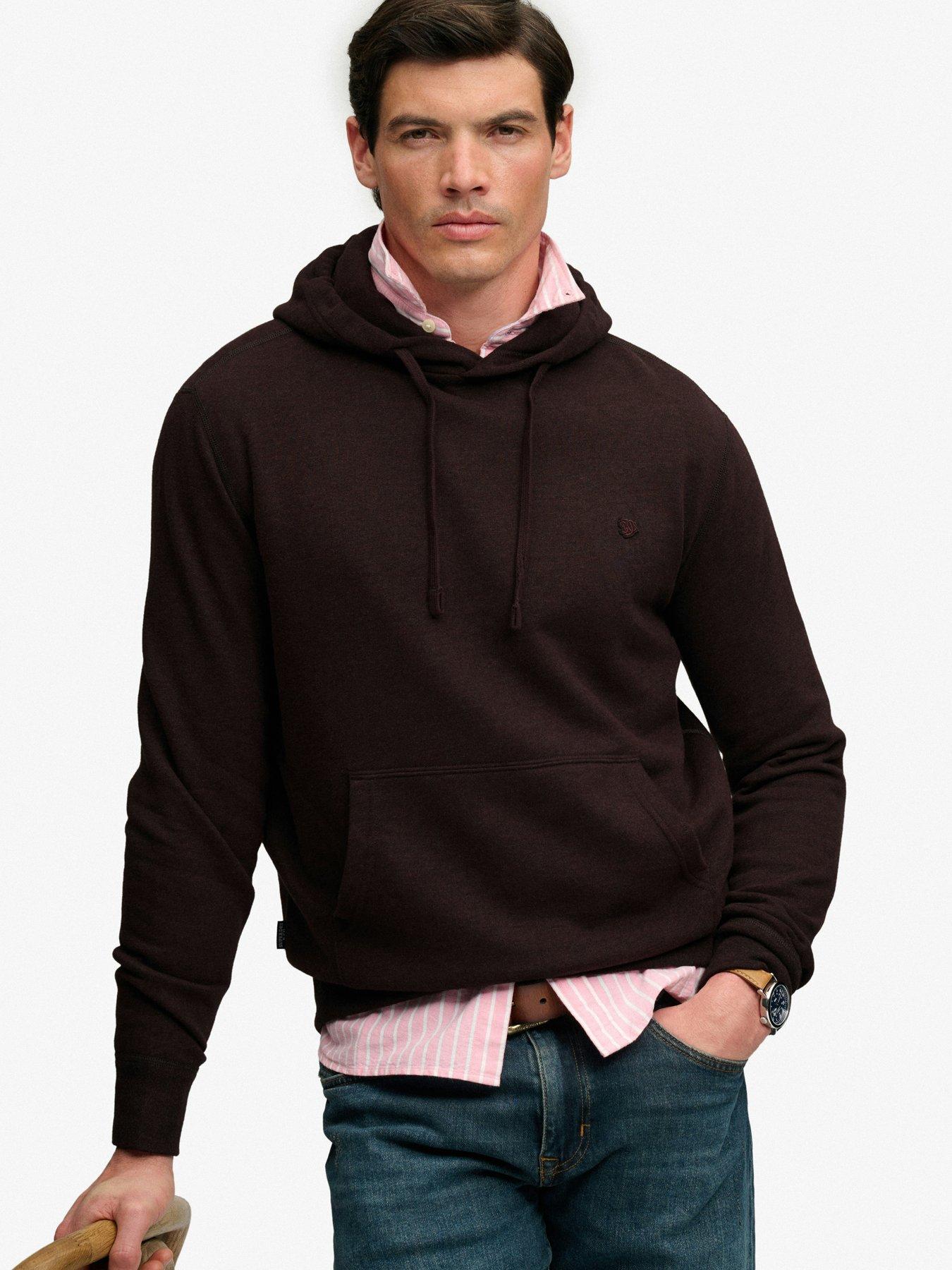 Image 1 of 6 of Superdry Superdry Essential Sdco Logo Hoodie - Dark Red