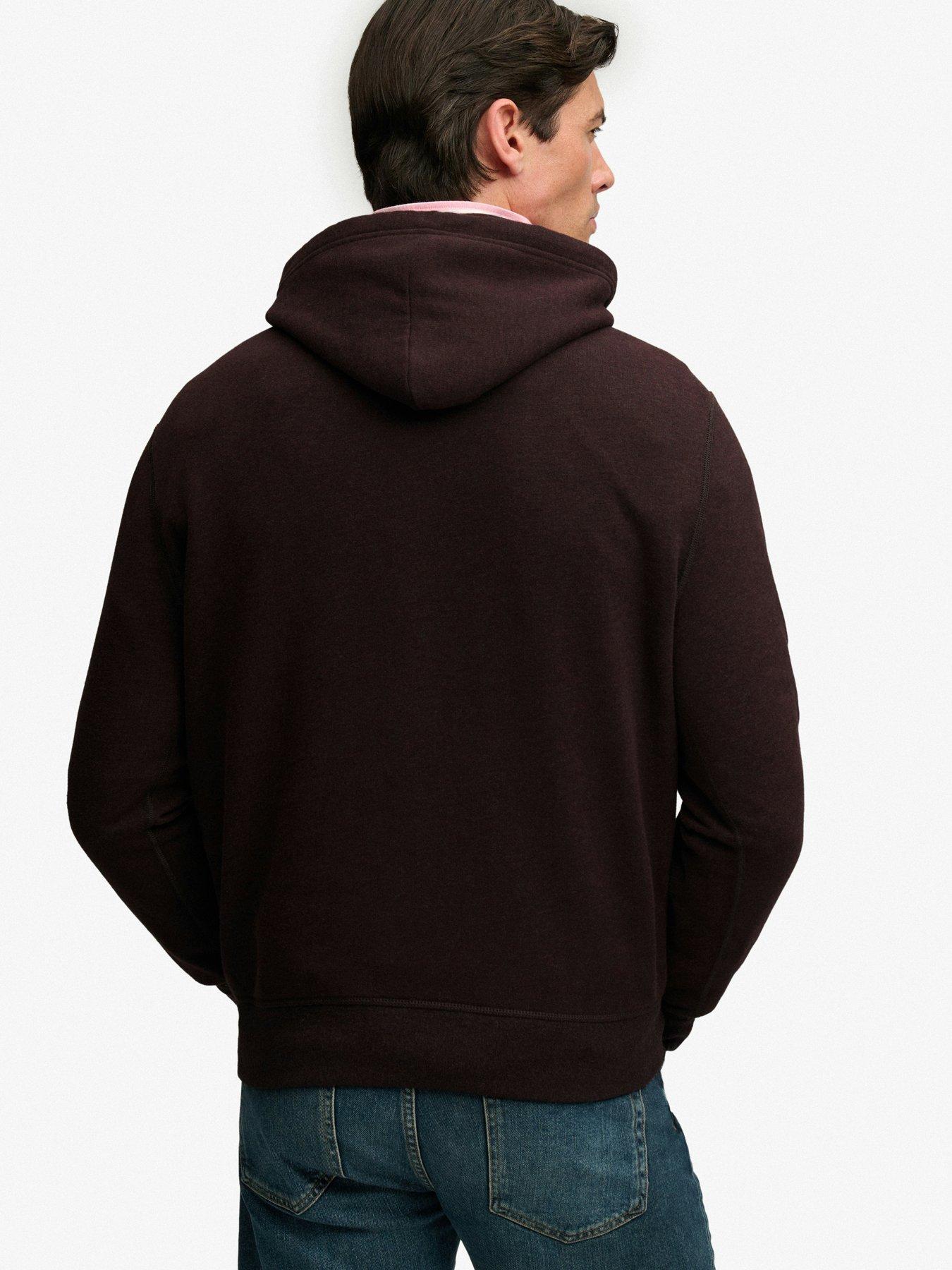 Image 2 of 6 of Superdry Superdry Essential Sdco Logo Hoodie - Dark Red