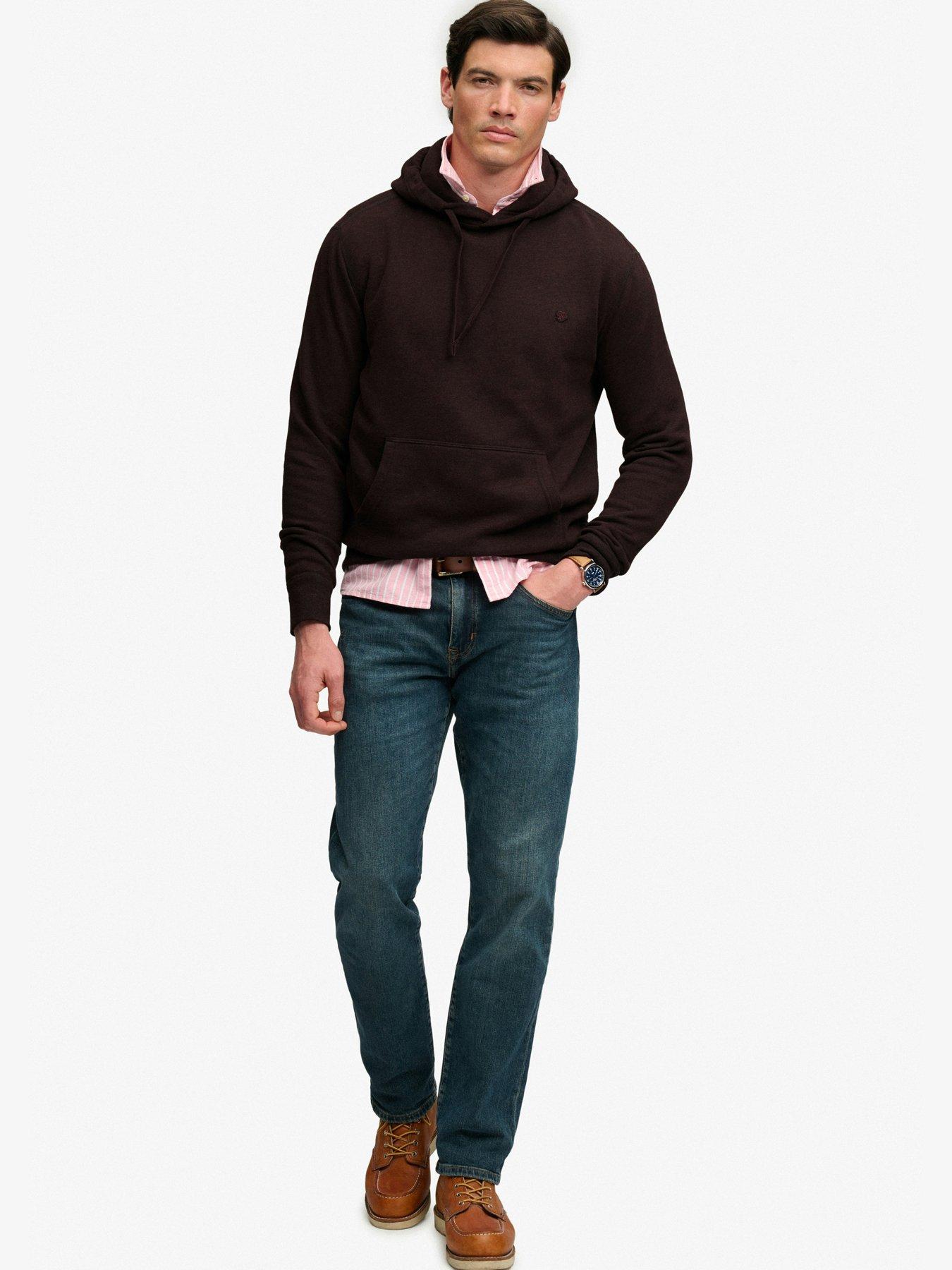 Image 3 of 6 of Superdry Superdry Essential Sdco Logo Hoodie - Dark Red