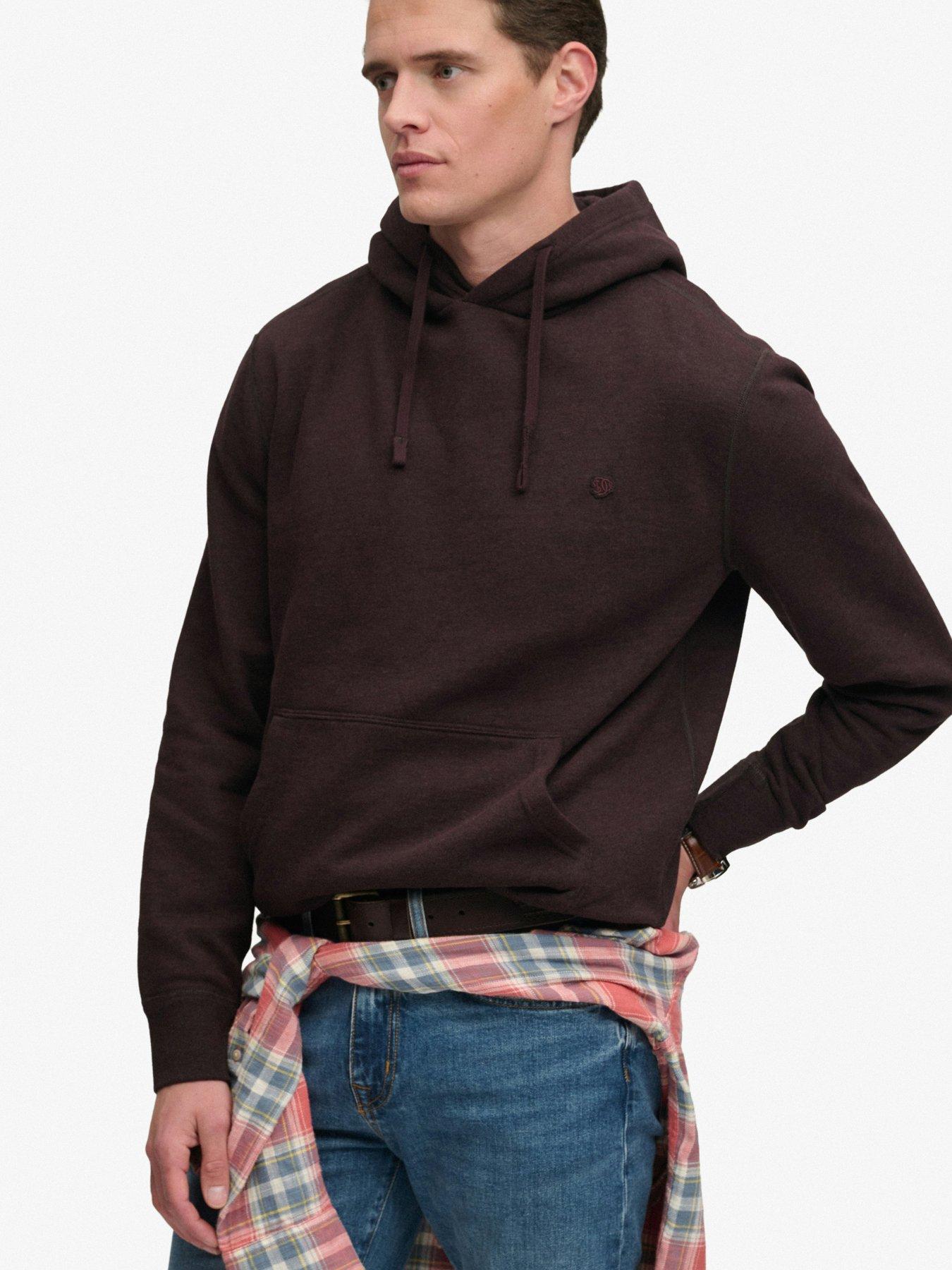 Image 4 of 6 of Superdry Superdry Essential Sdco Logo Hoodie - Dark Red