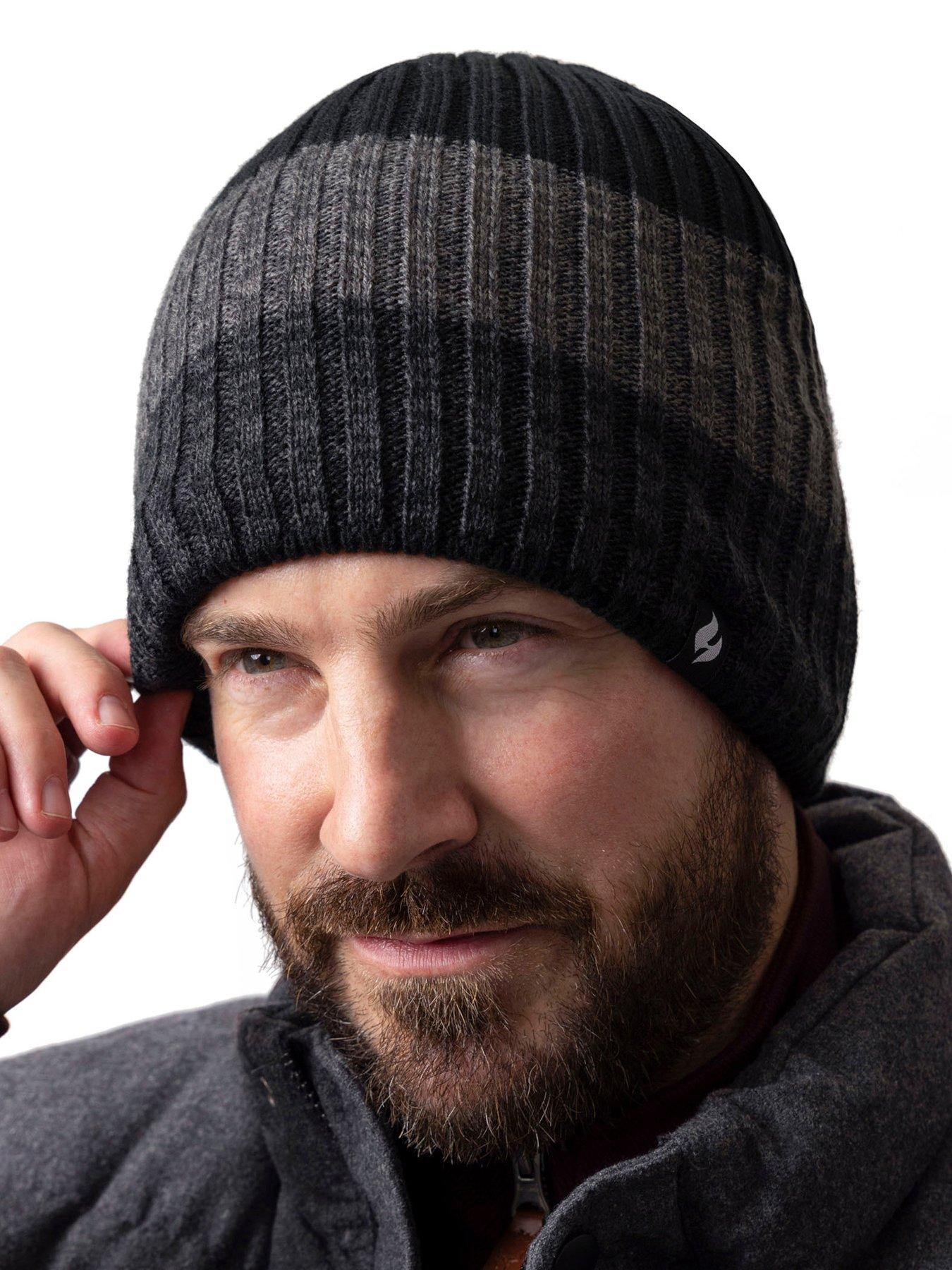 Image 2 of 3 of Heat Holders Heat Holders Men's Stripe Hat - Black