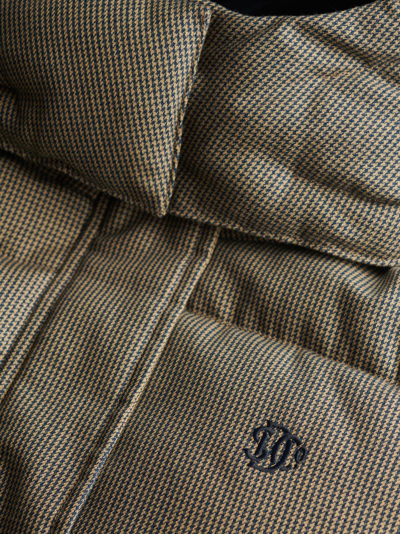 Image 7 of 7 of Superdry Superdry Premium Hood Check Puffer Jacket - Brown