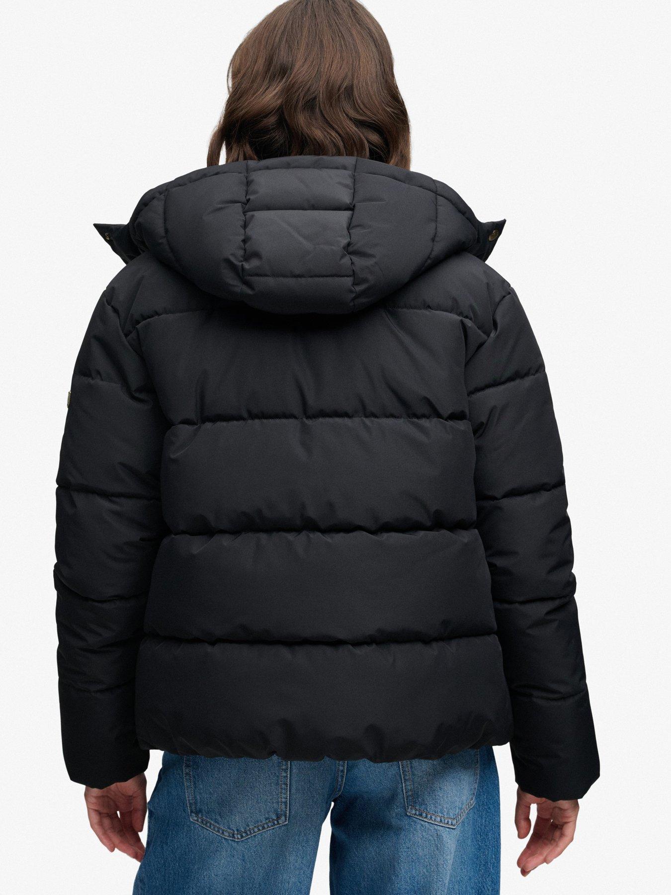Image 2 of 7 of Superdry Superdry Premium Hood Puffer Jacket - Black