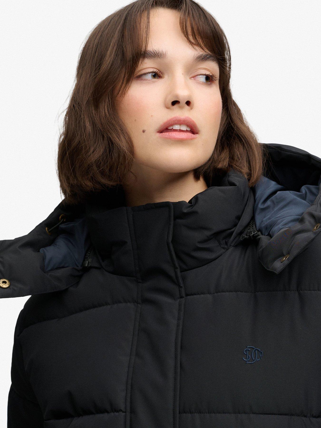 Image 6 of 7 of Superdry Superdry Premium Hood Puffer Jacket - Black