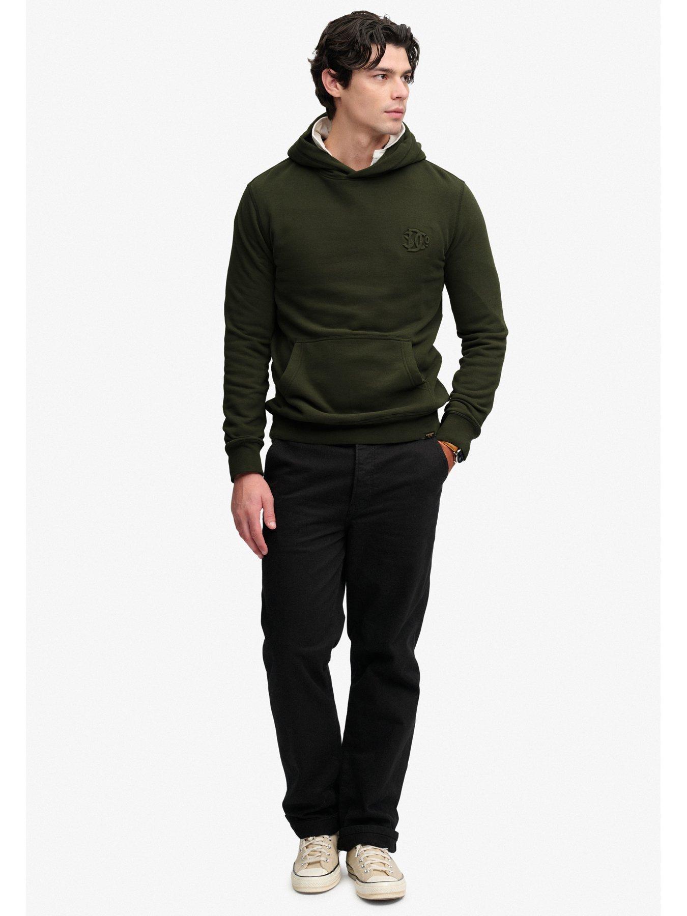Image 3 of 7 of Superdry Superdry Company Logo Embossed Hoodie - Green