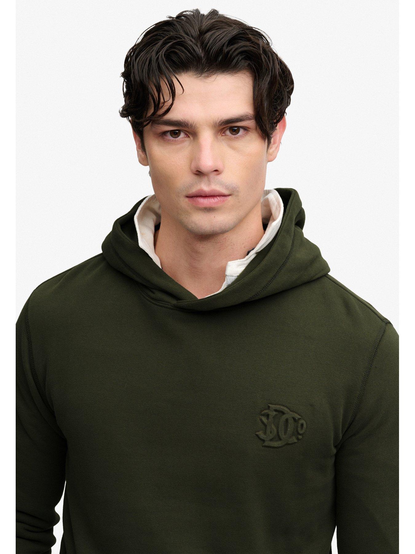 Image 4 of 7 of Superdry Superdry Company Logo Embossed Hoodie - Green