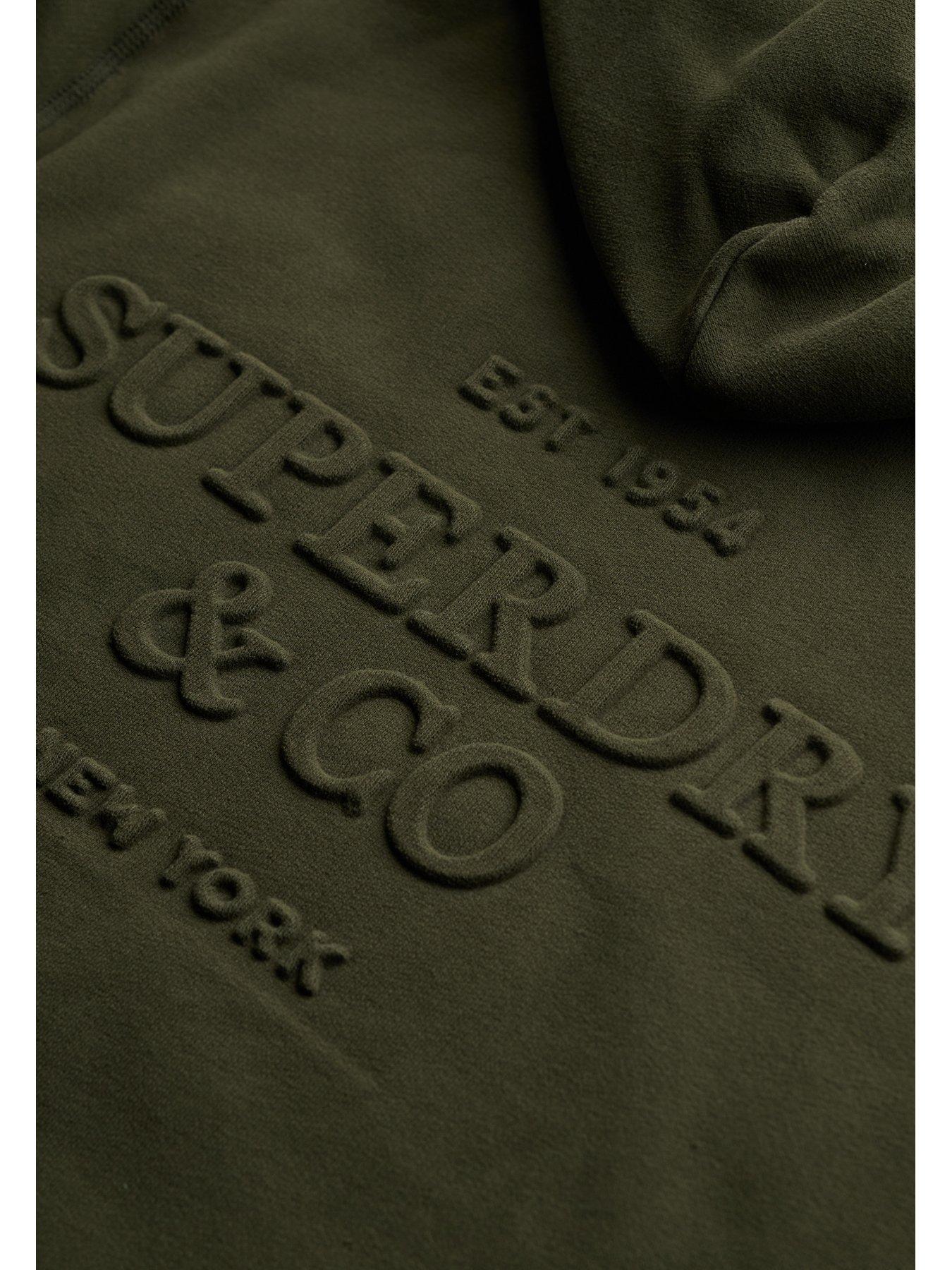 Image 6 of 7 of Superdry Superdry Company Logo Embossed Hoodie - Green
