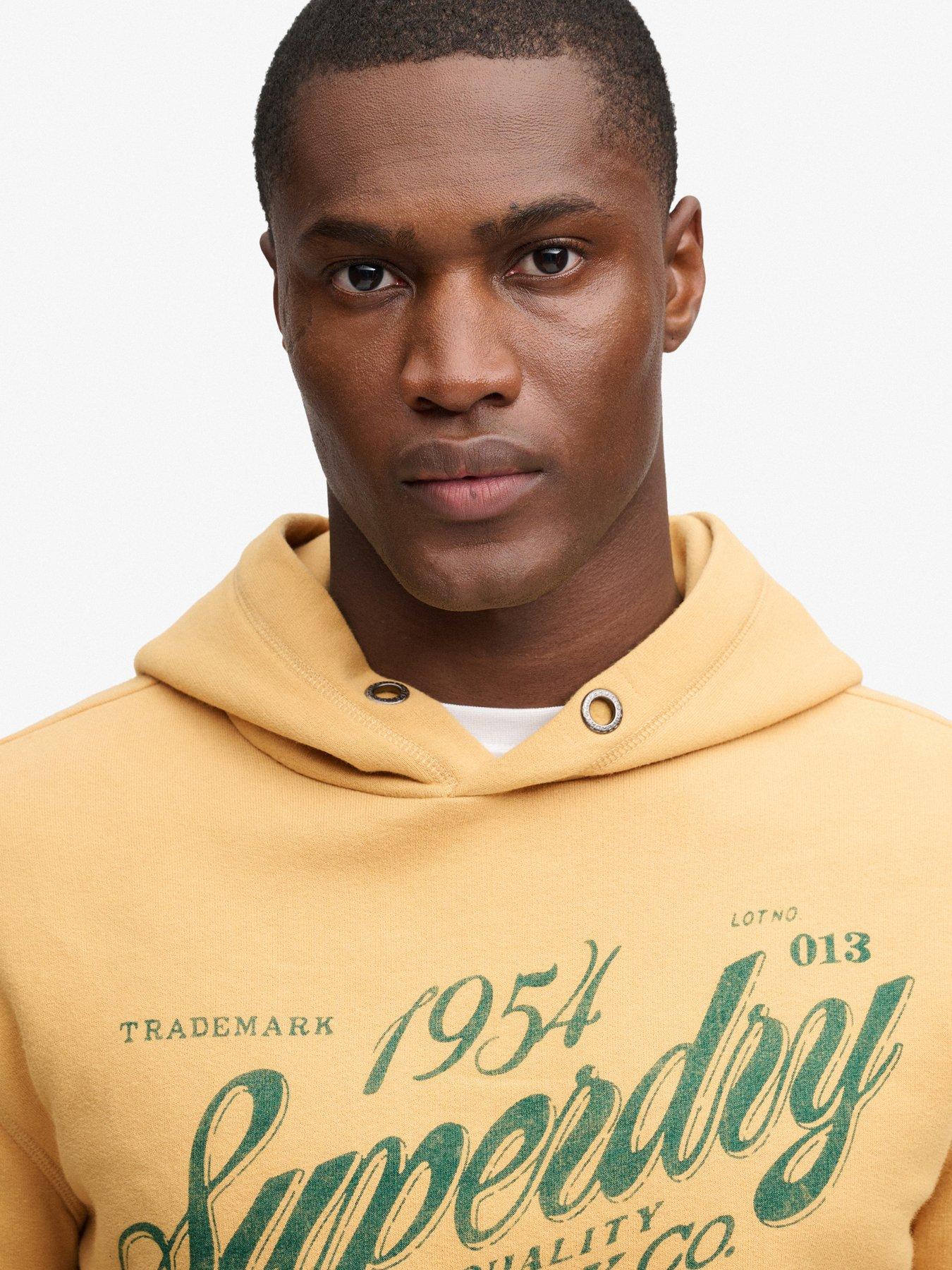 Image 5 of 5 of Superdry Mens Vintage Script Hoodie - Brown