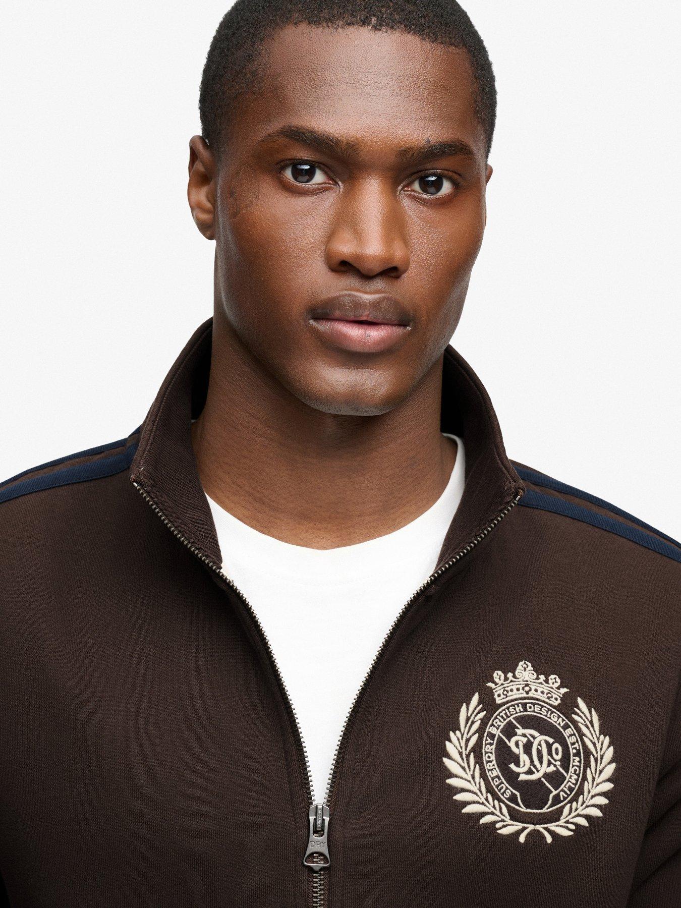 Image 4 of 5 of Superdry Superdry Essential Retro Track Top - Brown