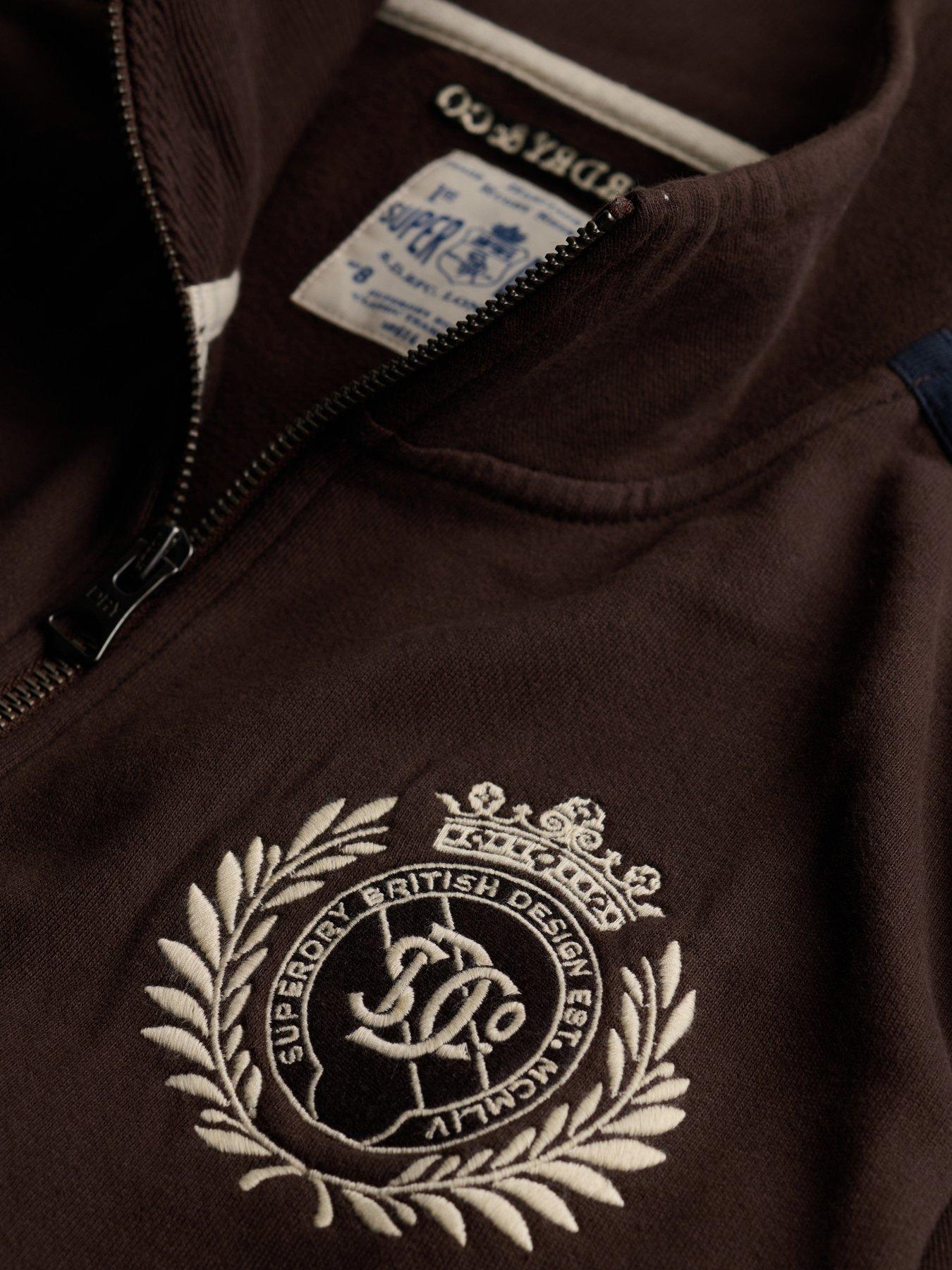 Image 5 of 5 of Superdry Superdry Essential Retro Track Top - Brown