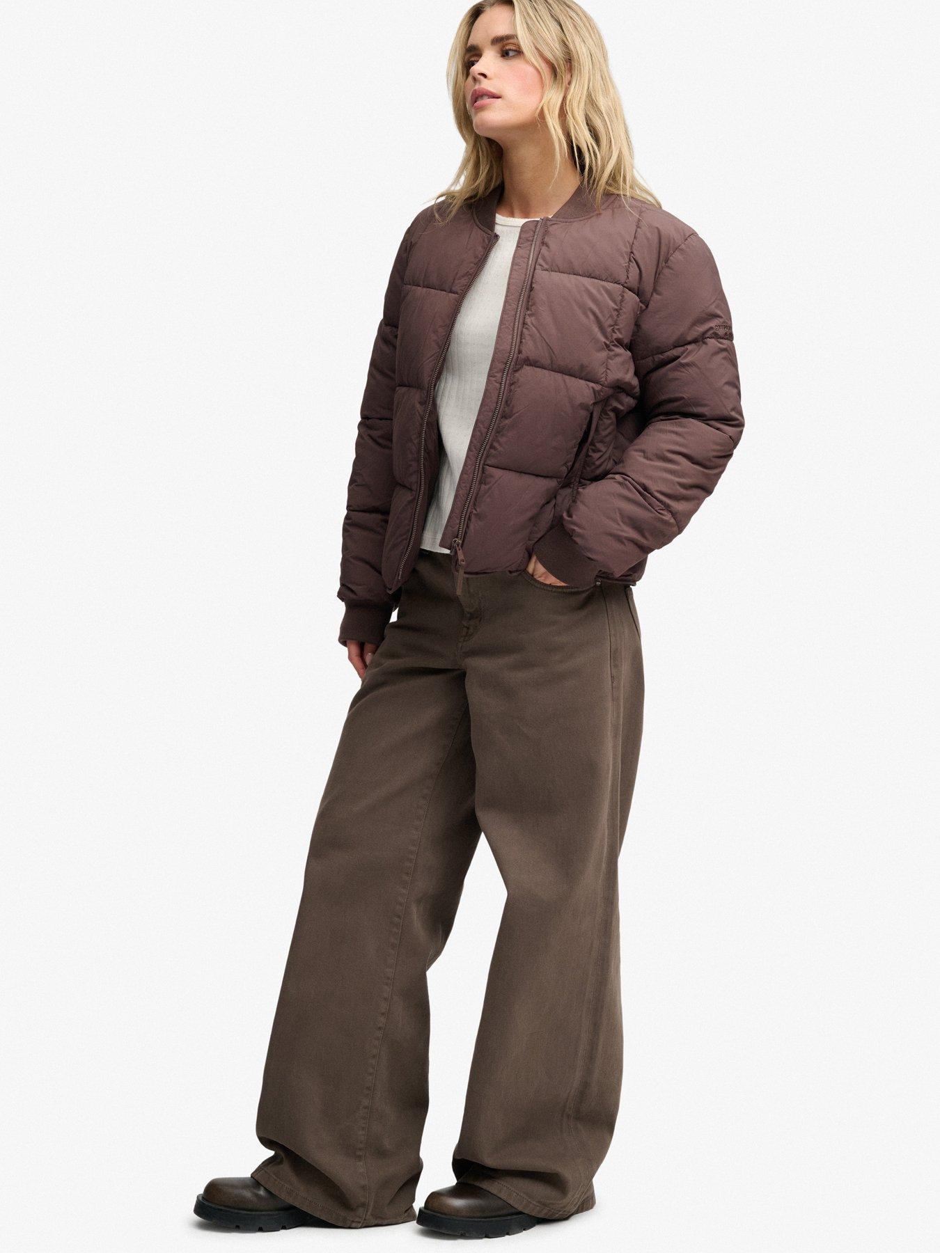 Image 3 of 7 of Superdry Superdry Large Box Quilt Liner Jacket - Brown