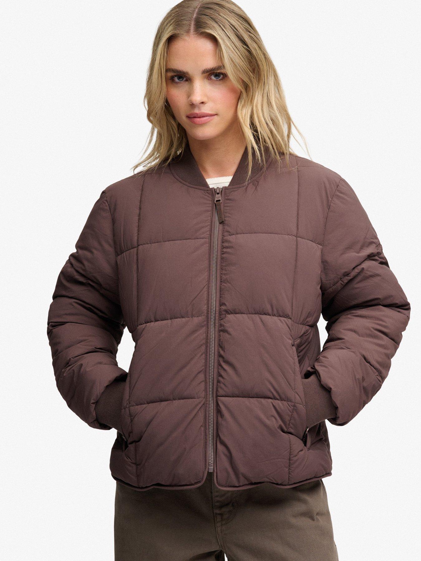 Image 5 of 7 of Superdry Superdry Large Box Quilt Liner Jacket - Brown