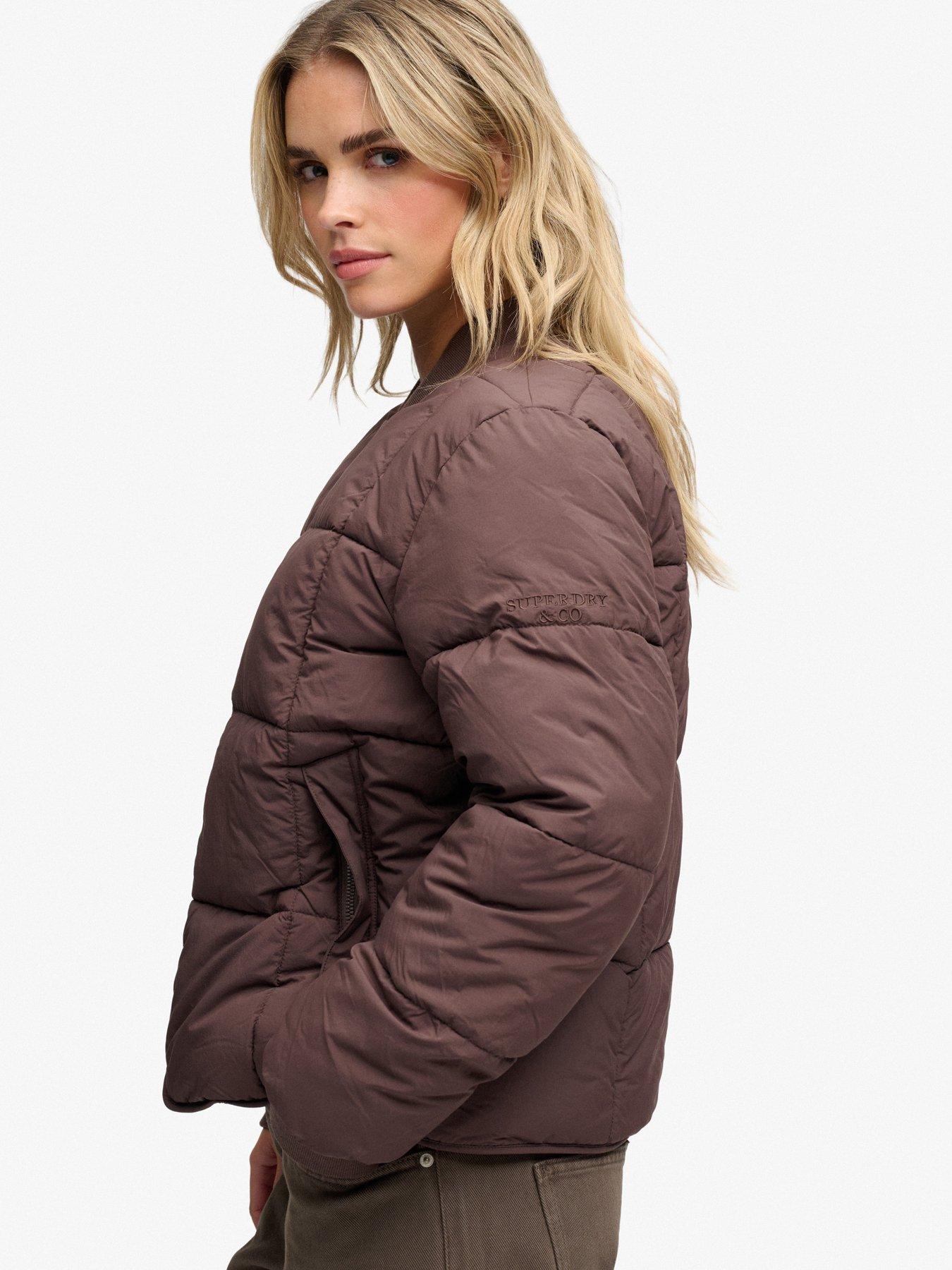 Image 6 of 7 of Superdry Superdry Large Box Quilt Liner Jacket - Brown