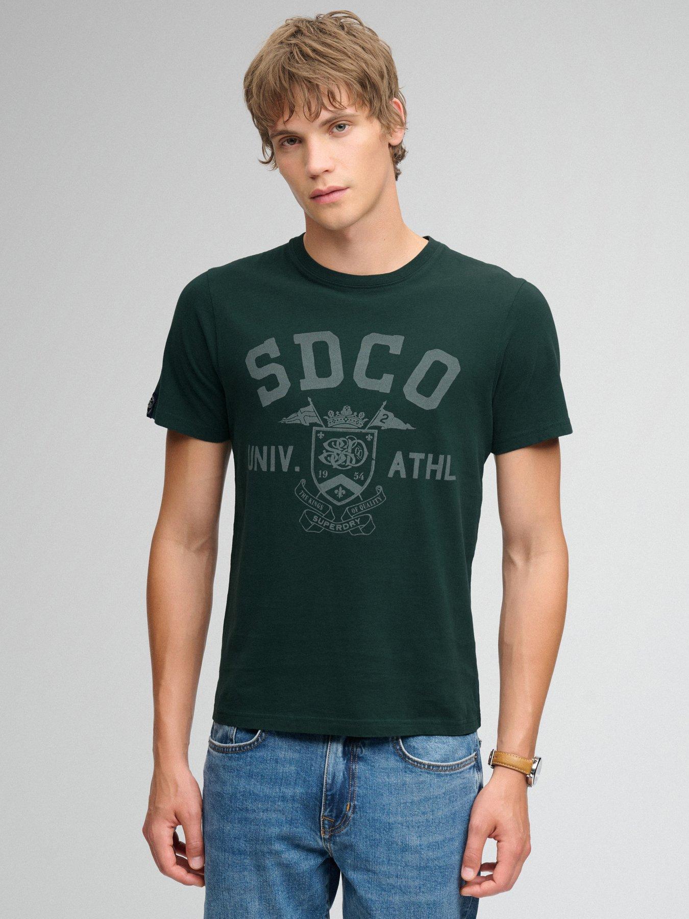 Image 1 of 6 of Superdry Mens Gothic Varsity Graphic T-Shirt - Green