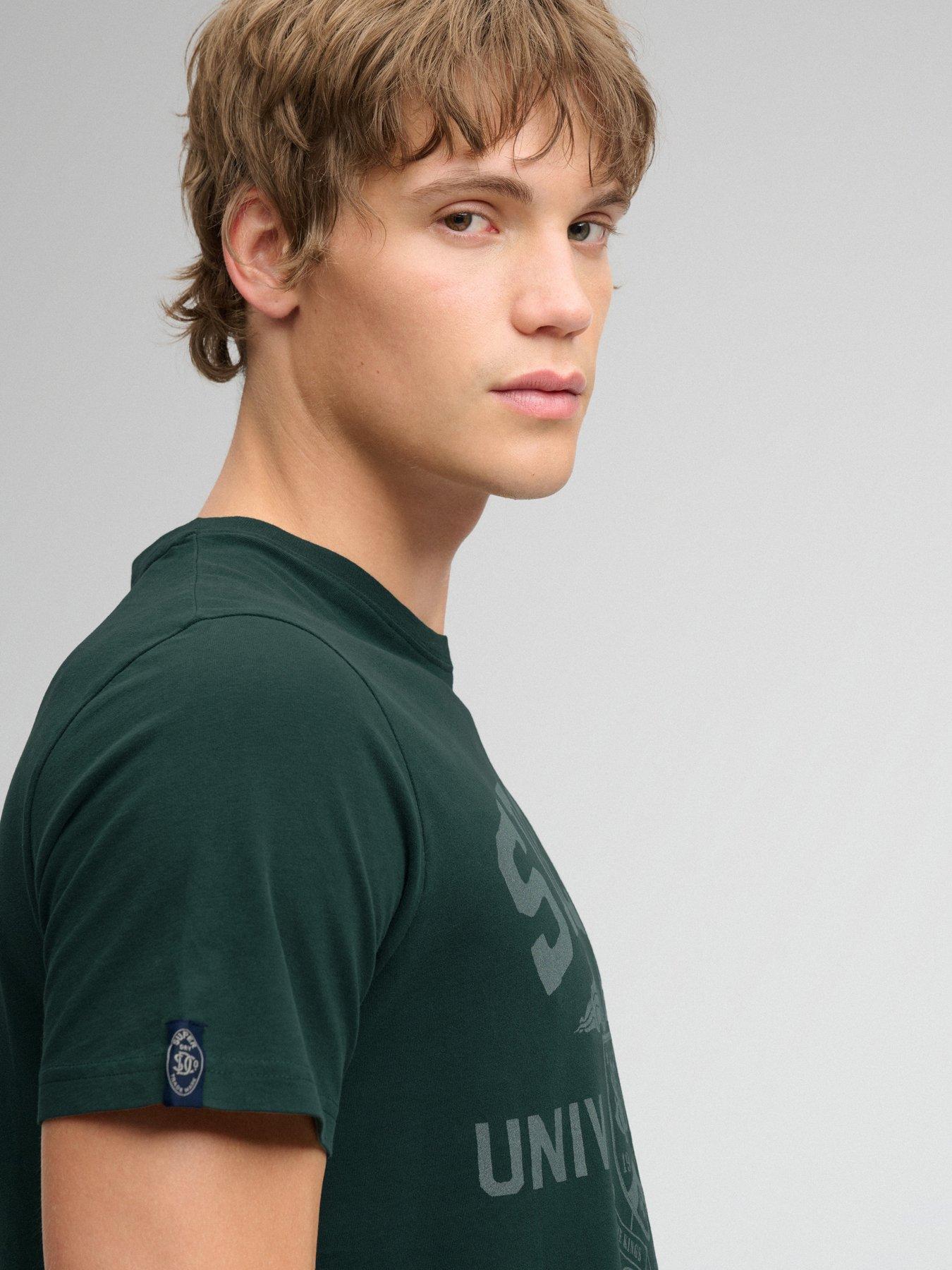 Image 4 of 6 of Superdry Mens Gothic Varsity Graphic T-Shirt - Green