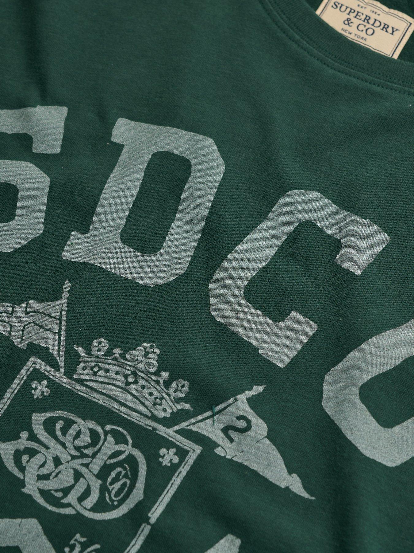 Image 5 of 6 of Superdry Mens Gothic Varsity Graphic T-Shirt - Green